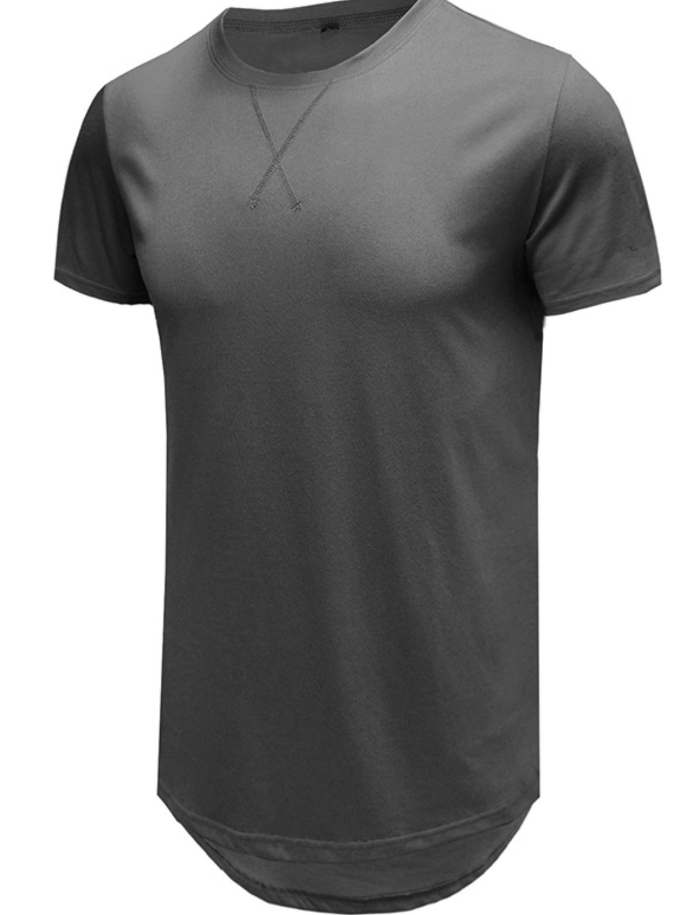 Men's Basic Curved Hem T-Shirt