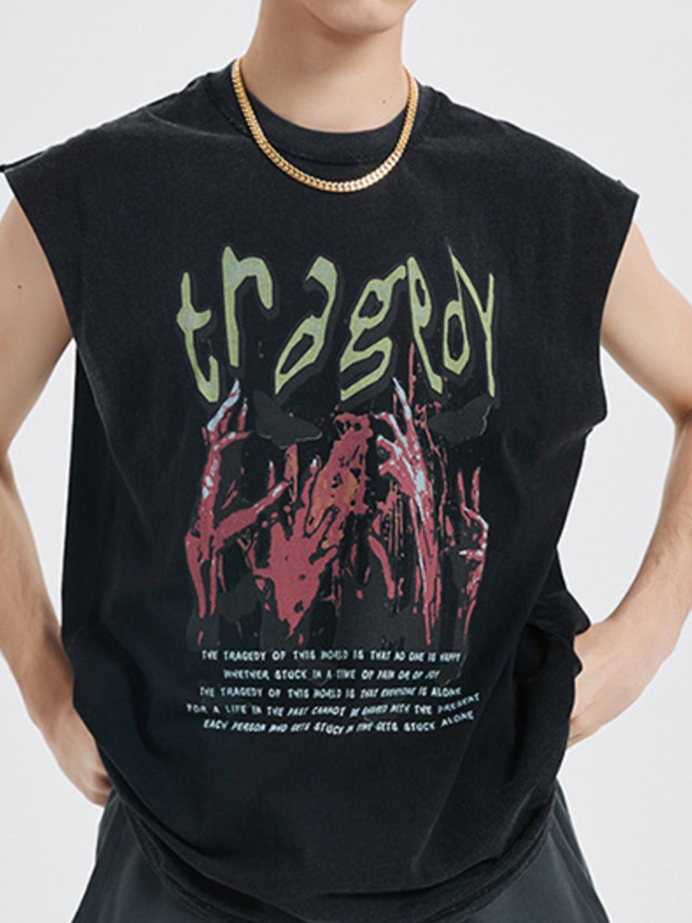 Men's Graphic Round Neck Tank