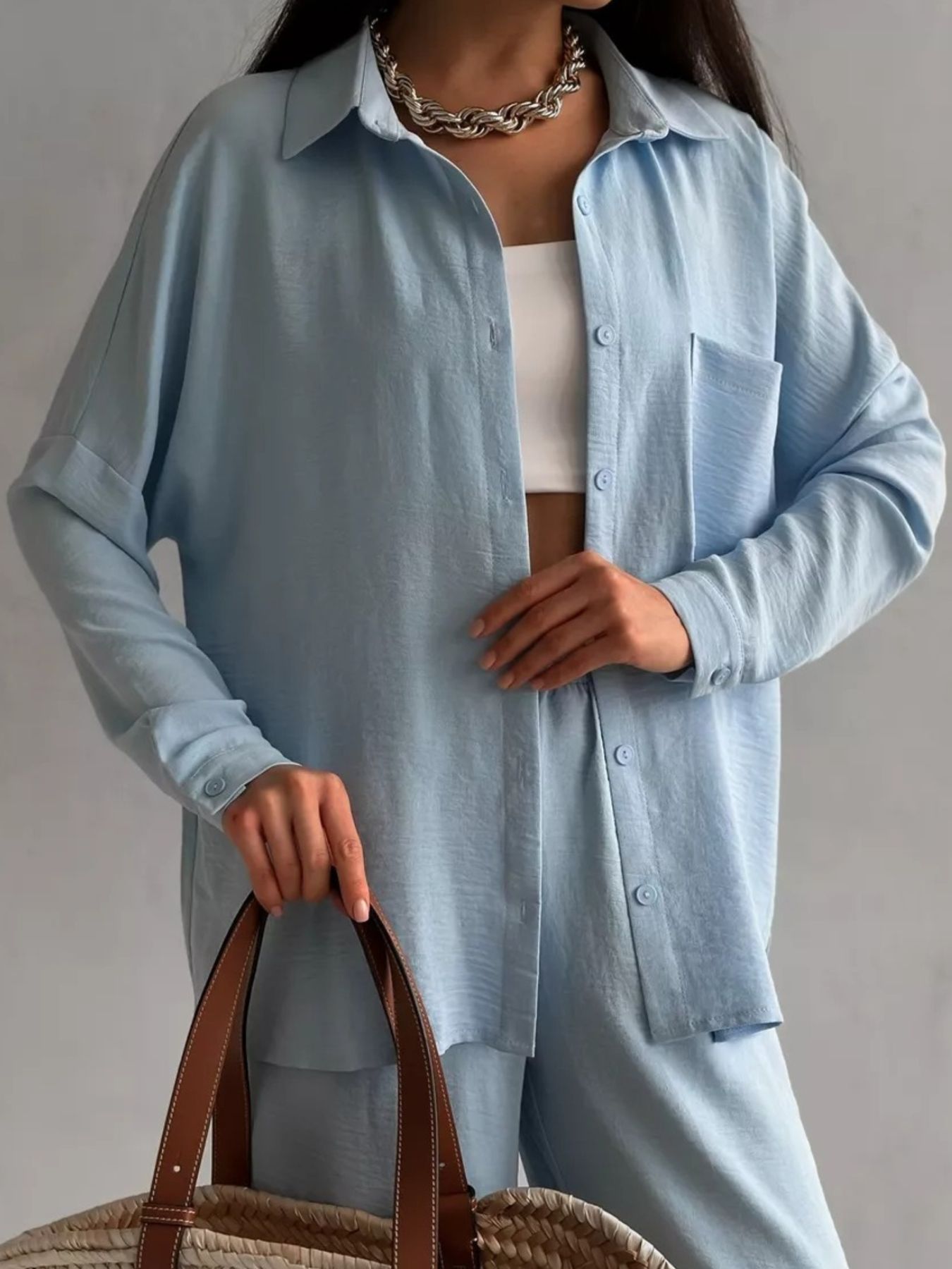 Button Down Shirt and Pants Set