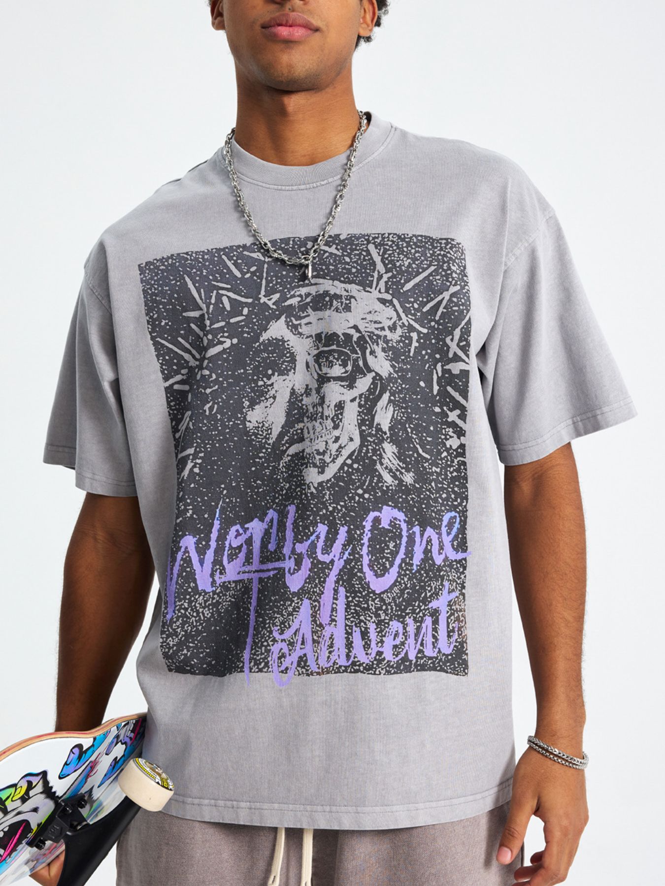 Men's Graphic Round Neck Short Sleeve T-Shirt