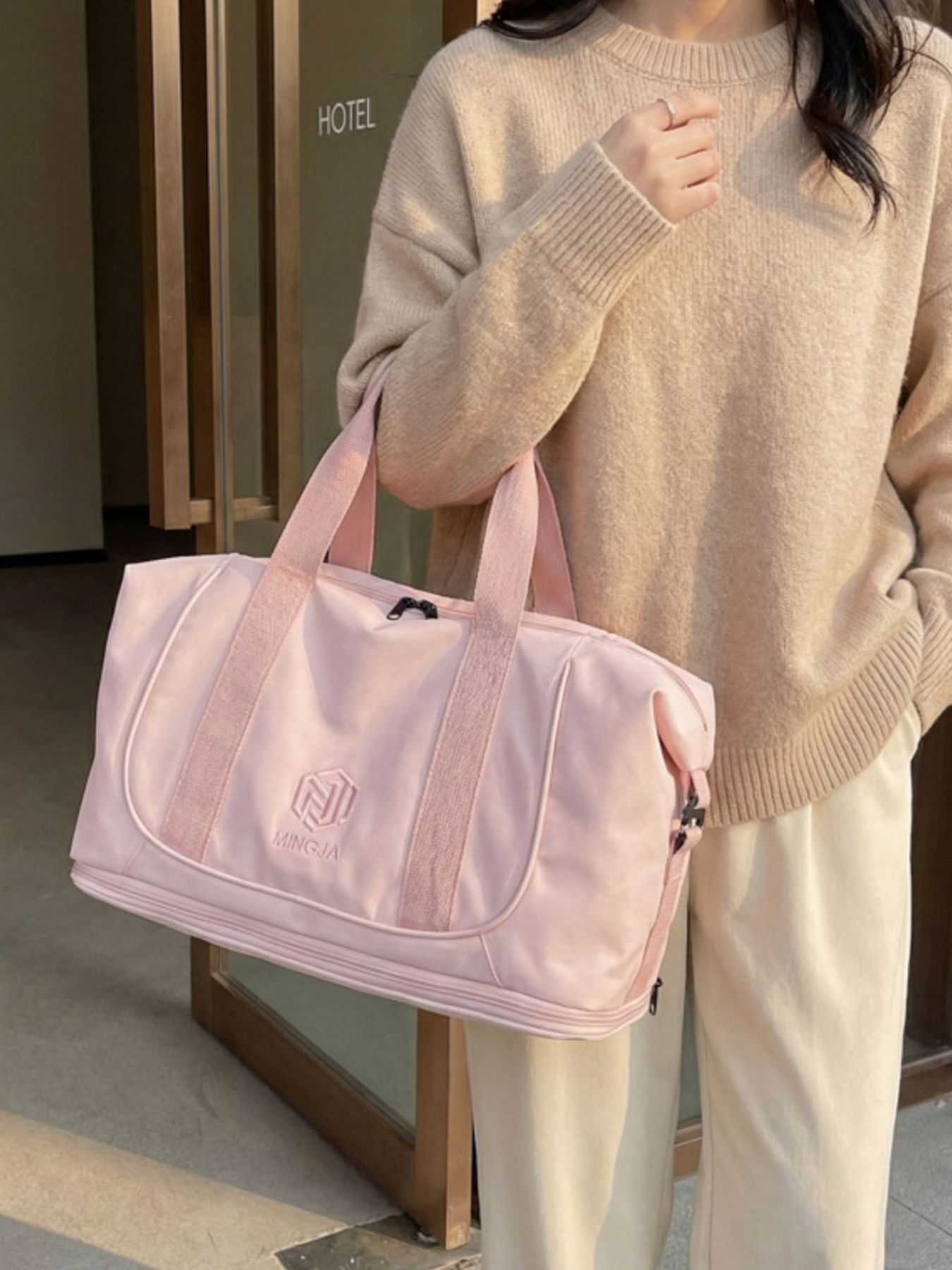 Solid Color Nylon Duffle Bag 3