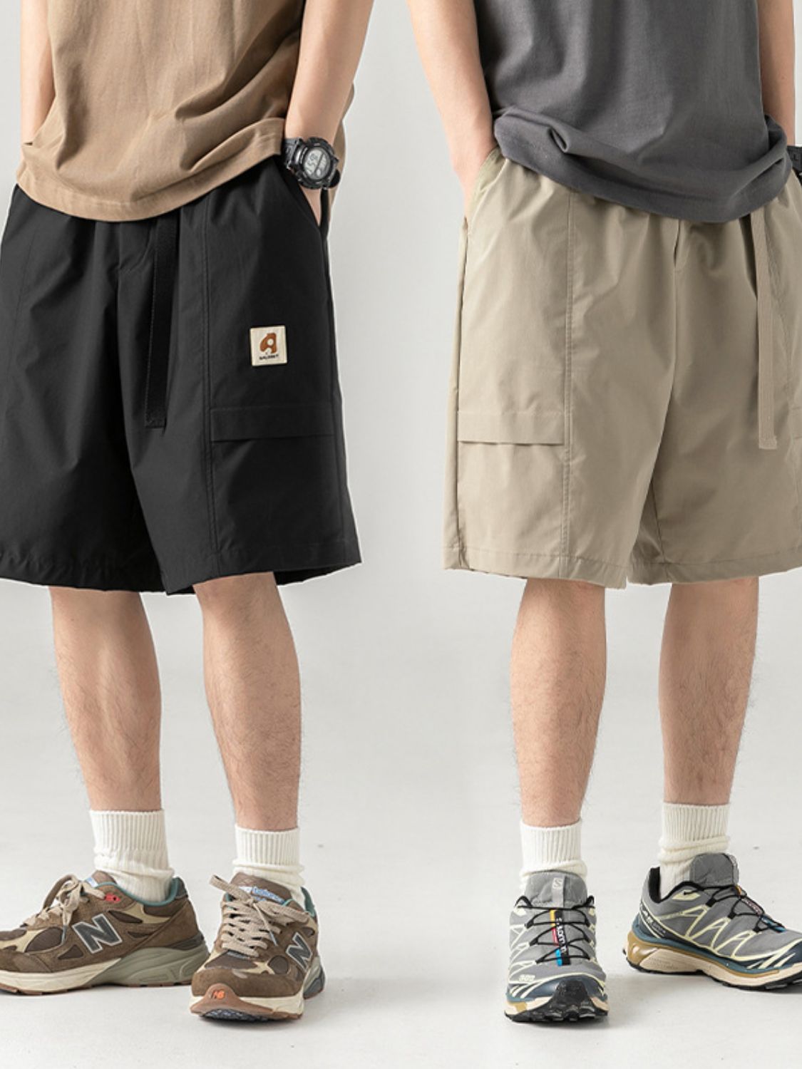 Men's Plus Size Pocketed Shorts