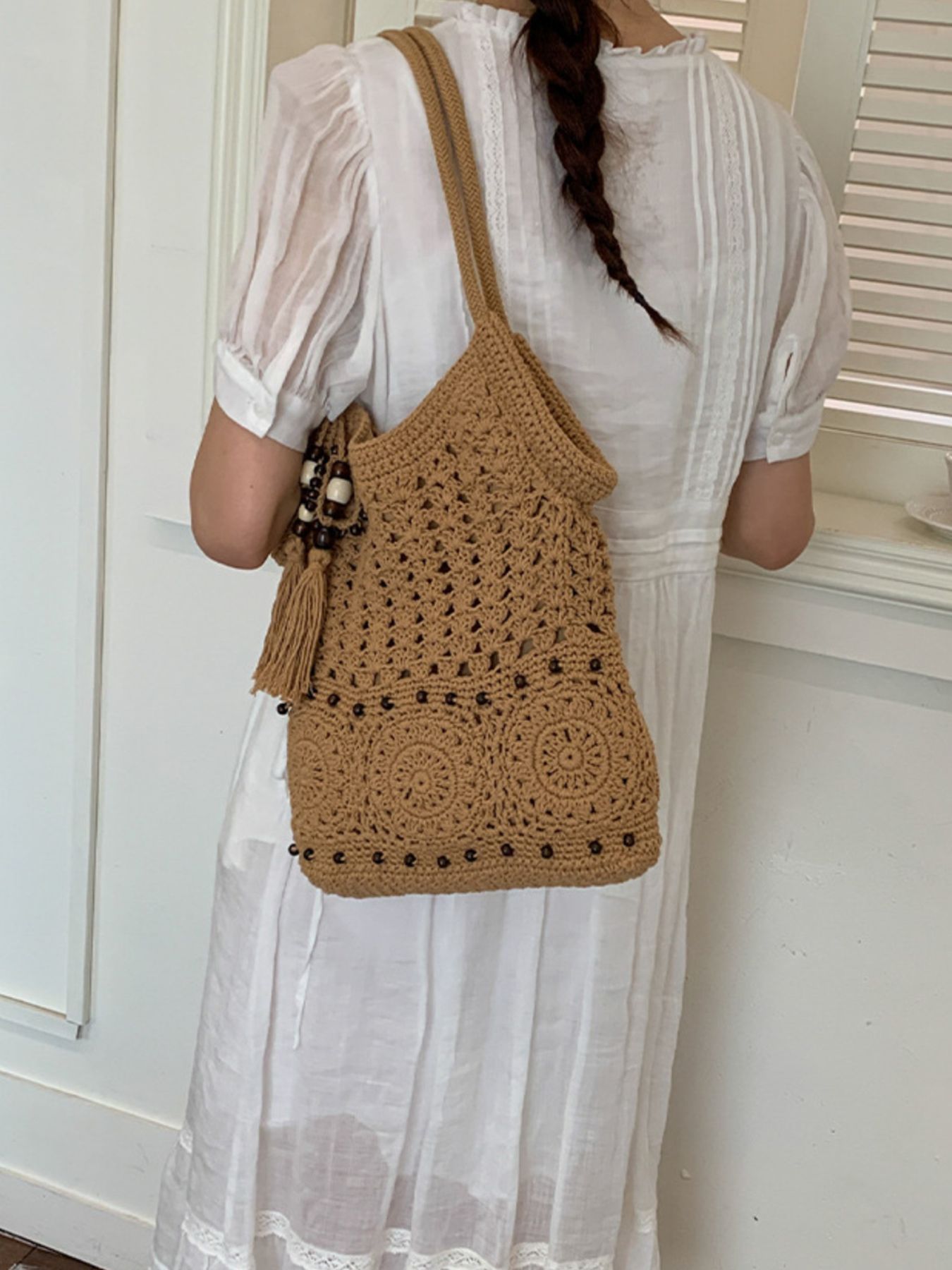 Crochet Knit Shoulder Bag 10