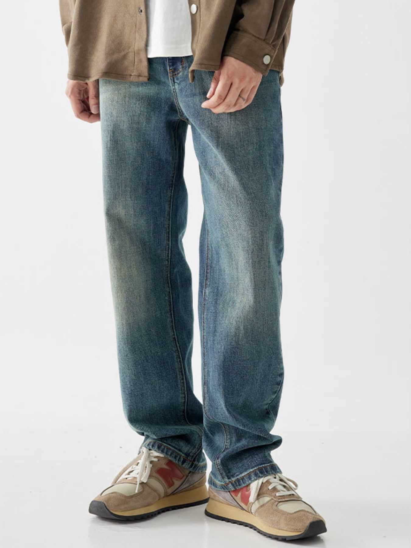 Men's Vintage Wash Loose Fit Jeans