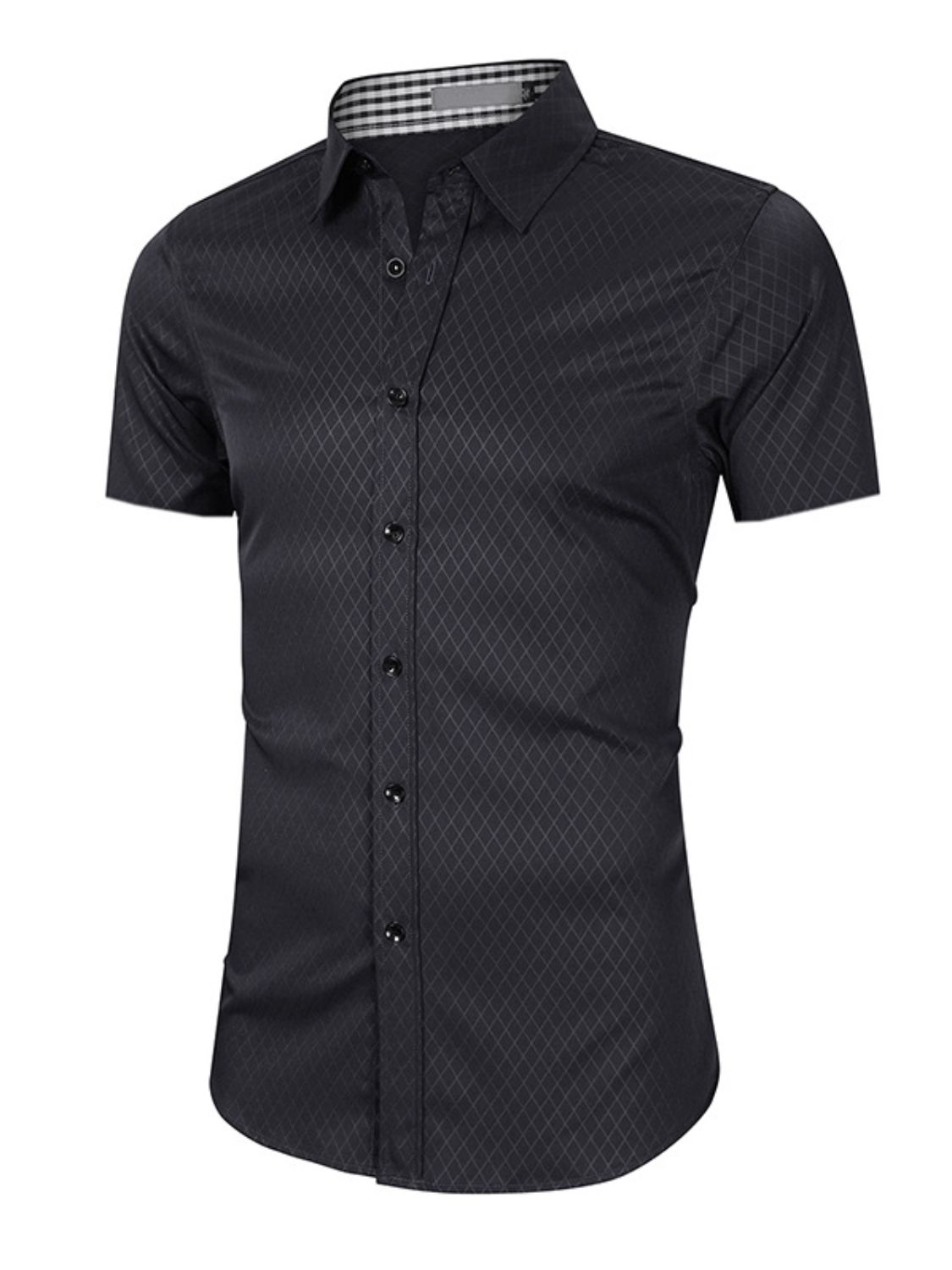 Men's Collared Neck Short Sleeve Shirt