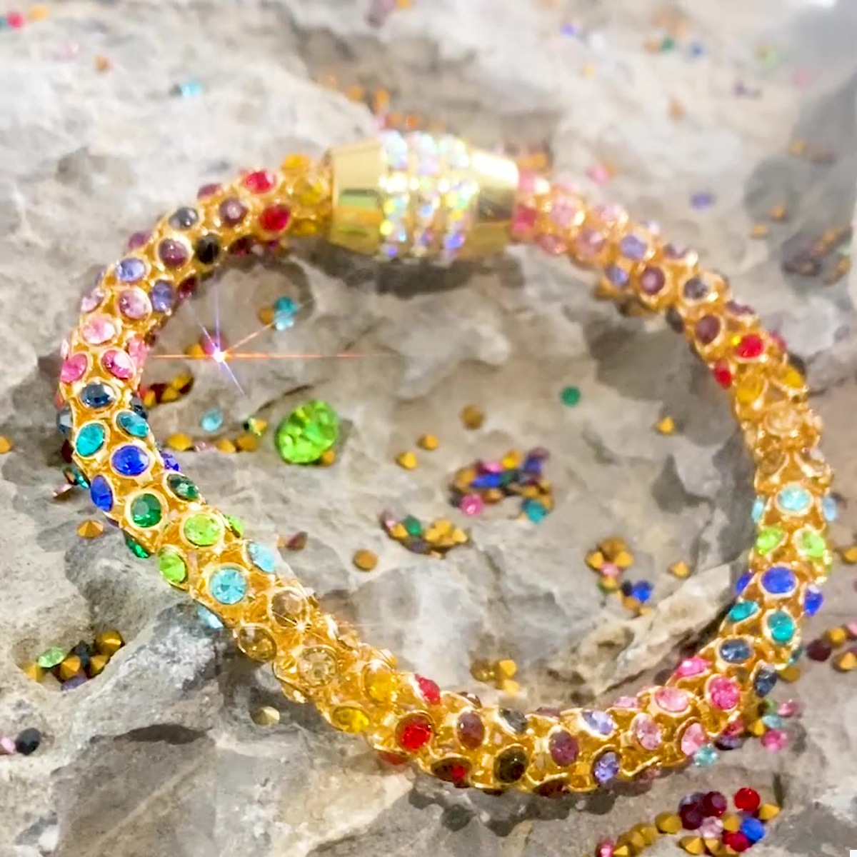 Multi-Colored Crystal Bracelet