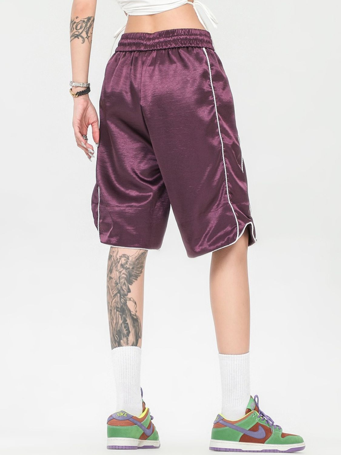 Men's Drawstring Letter Graphic Basketball Shorts