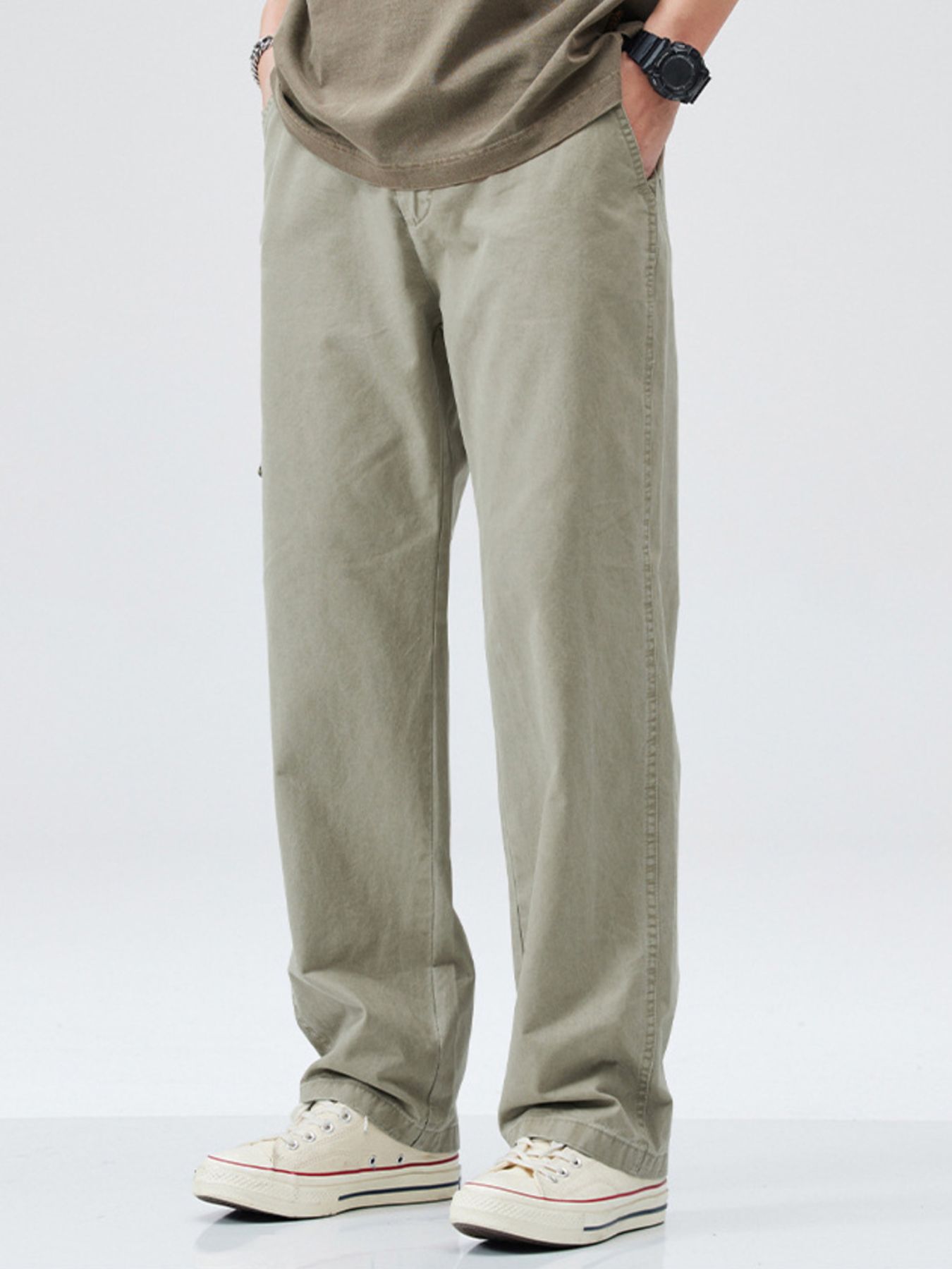 Men's Full Size Casual Loose Fit Straight Leg Pants Plus Size