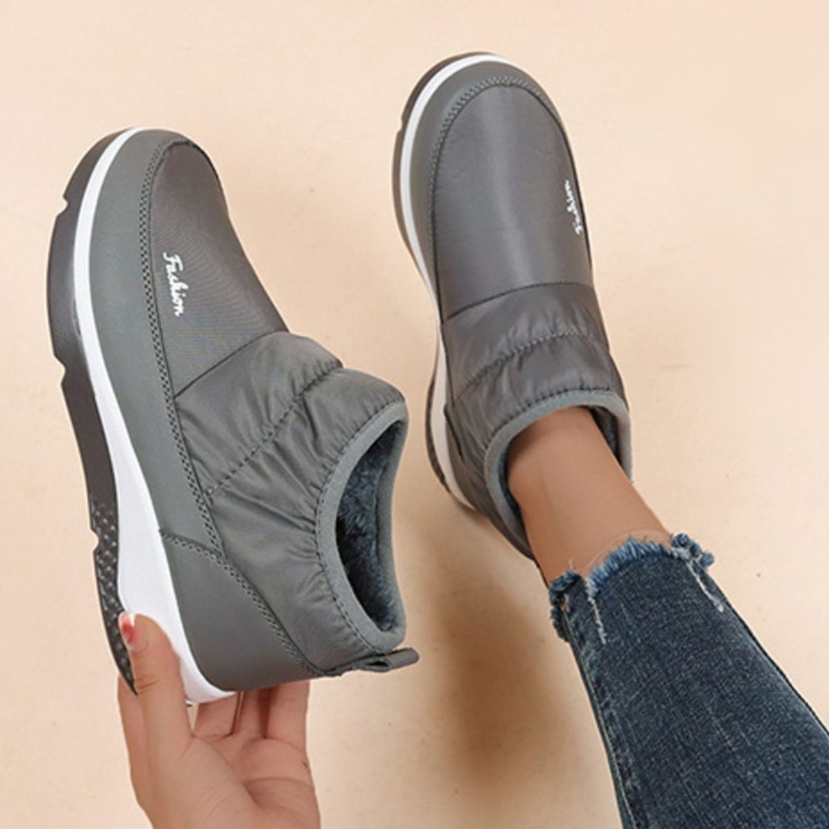 Warm Round Toe Boots