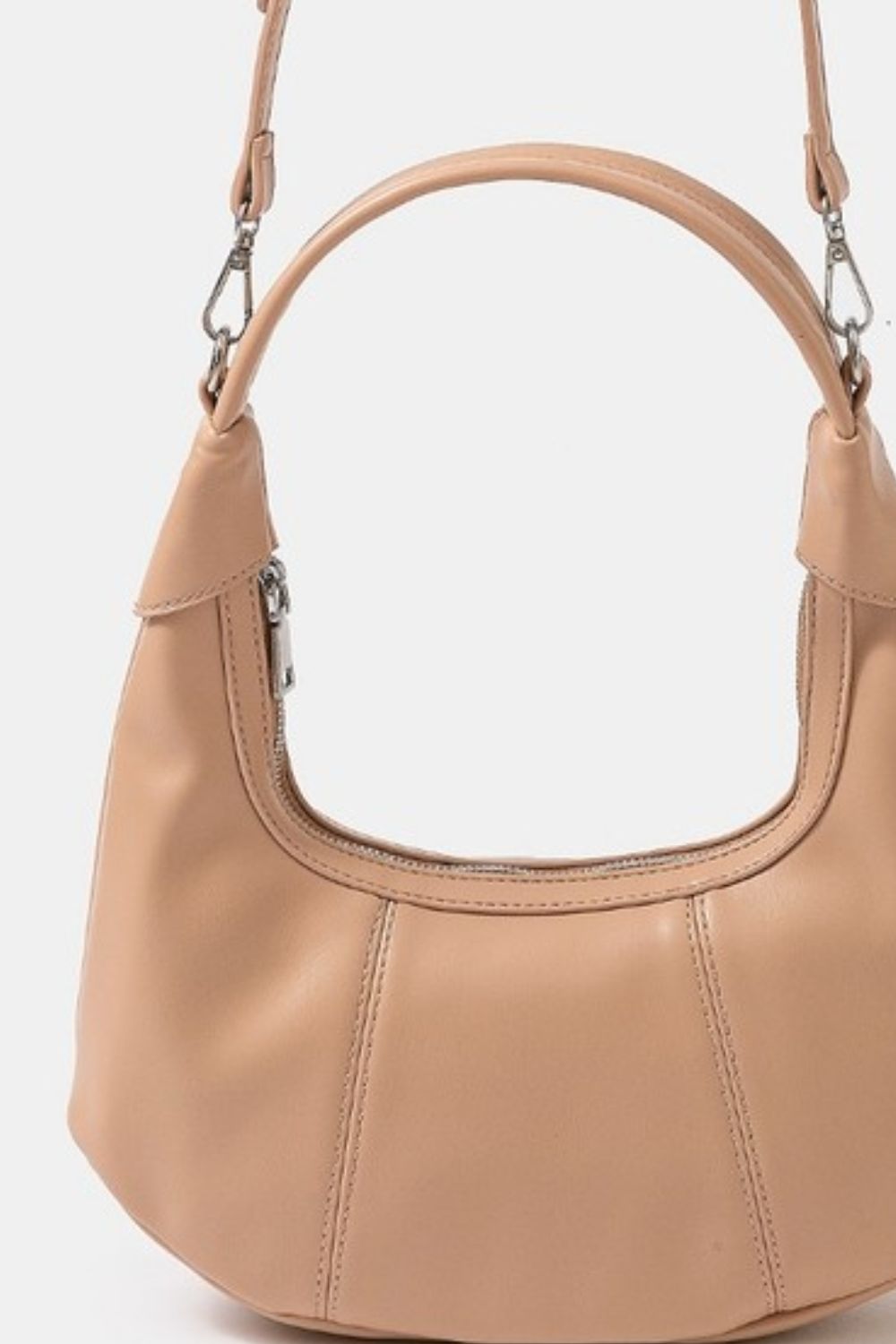 Fame Faux Leather Round Multi Panel Hand Bag