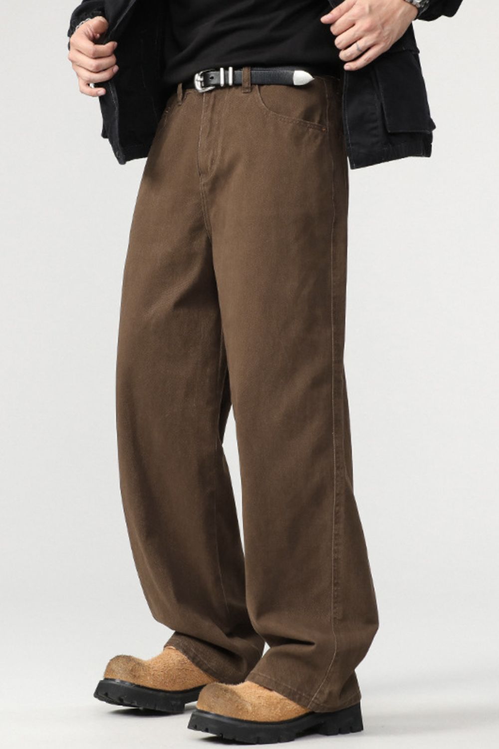 Men's Plus Size Wide Leg Pants