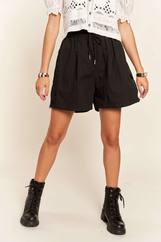 Drawstring Shorts with Pockets