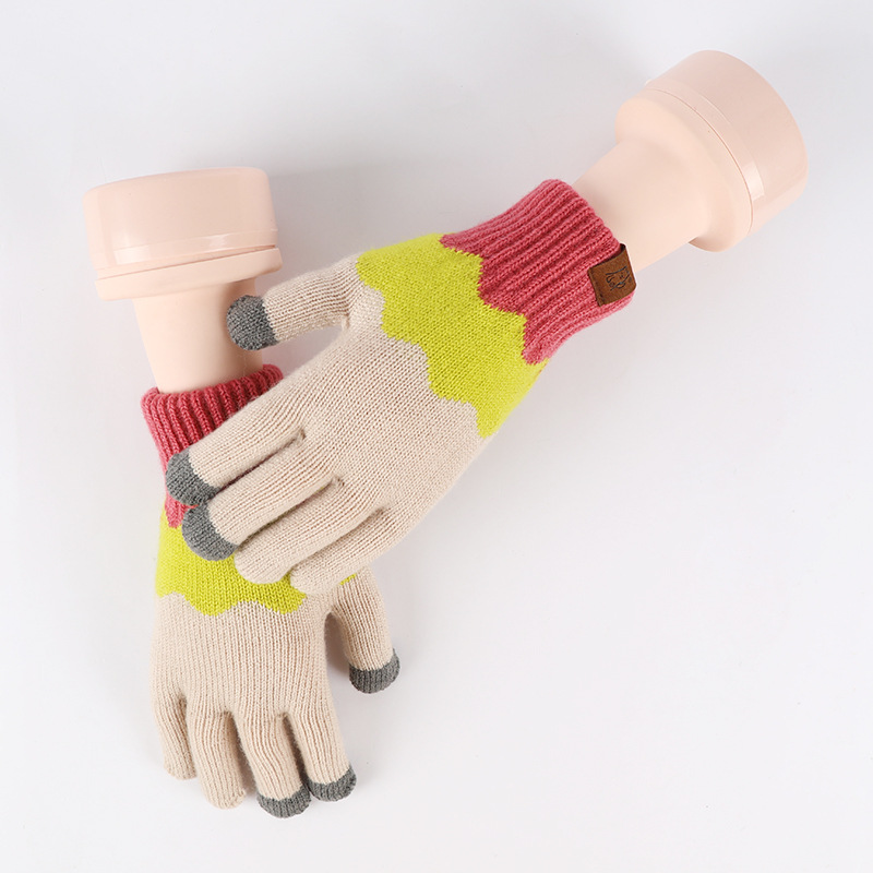 Colorful Knitted Touchscreen Gloves