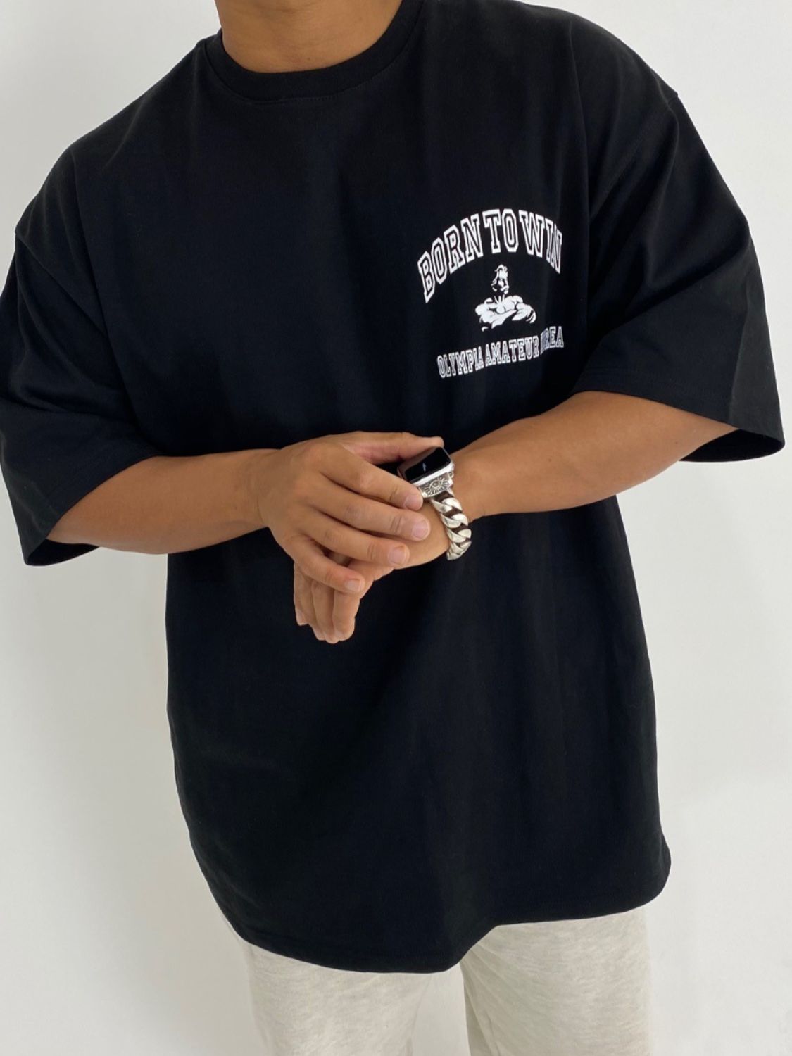 Men's Plus Size Graphic Round Neck Half Sleeve T-Shirt