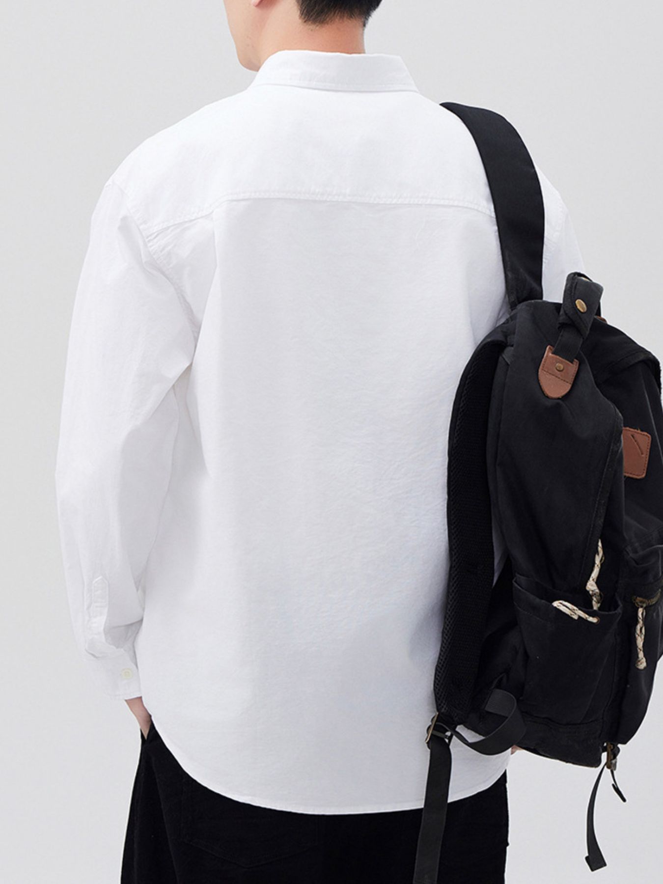 Men's Plus Size Button Up Long Sleeve Shirt