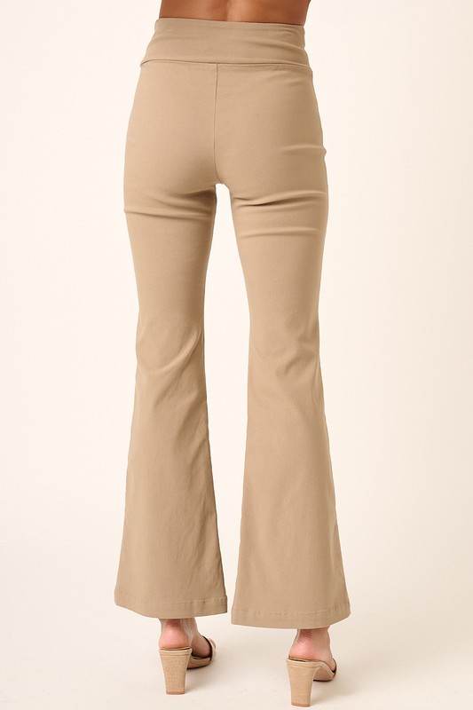 Surplice V Waist Flare Pants