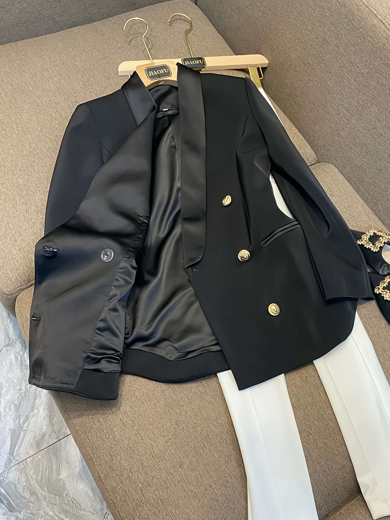 Double-Breasted Slim Fit Blazer