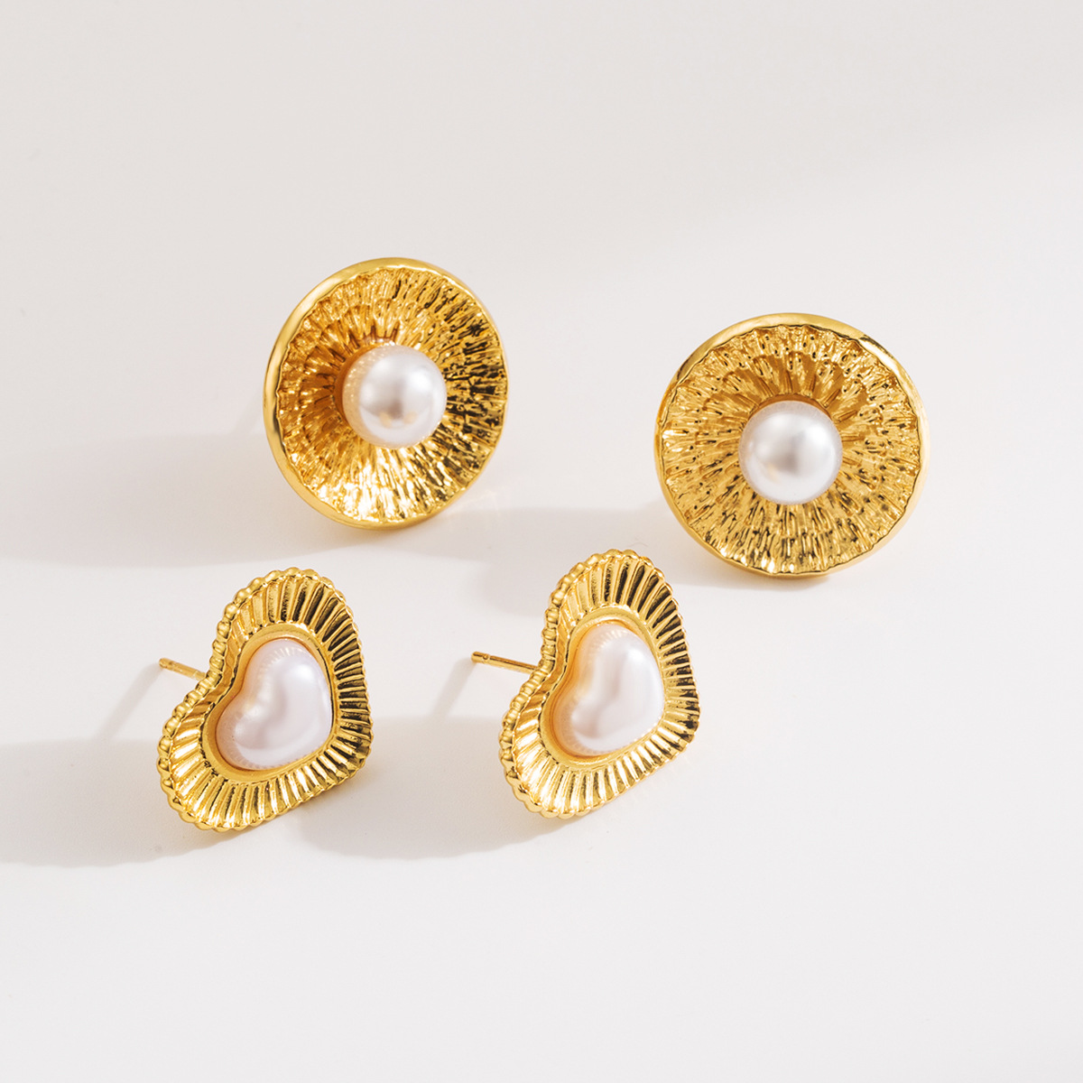18K Gold-Plated Stud Earrings