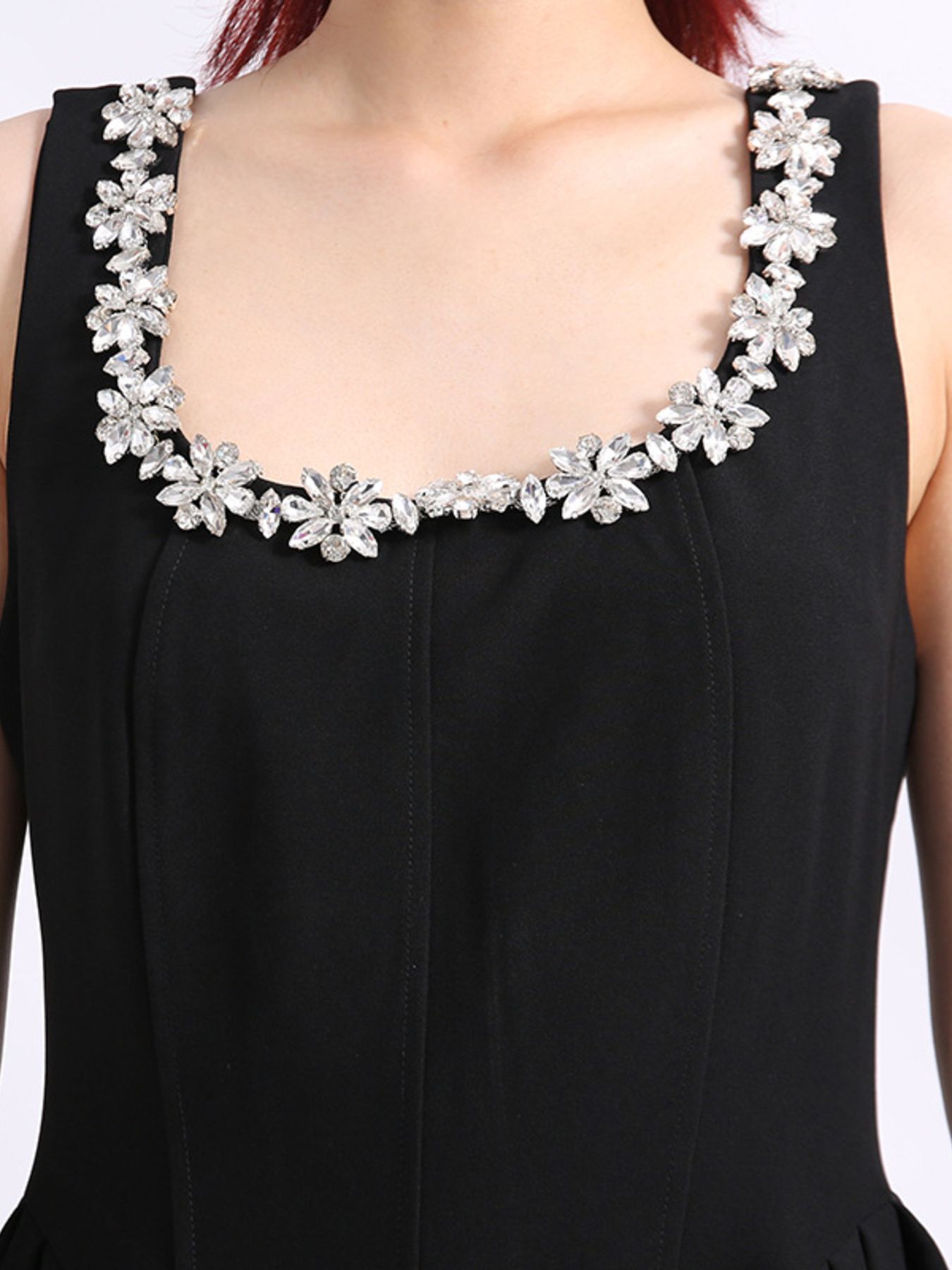 Flower Scoop Neck Sleeveless Dress