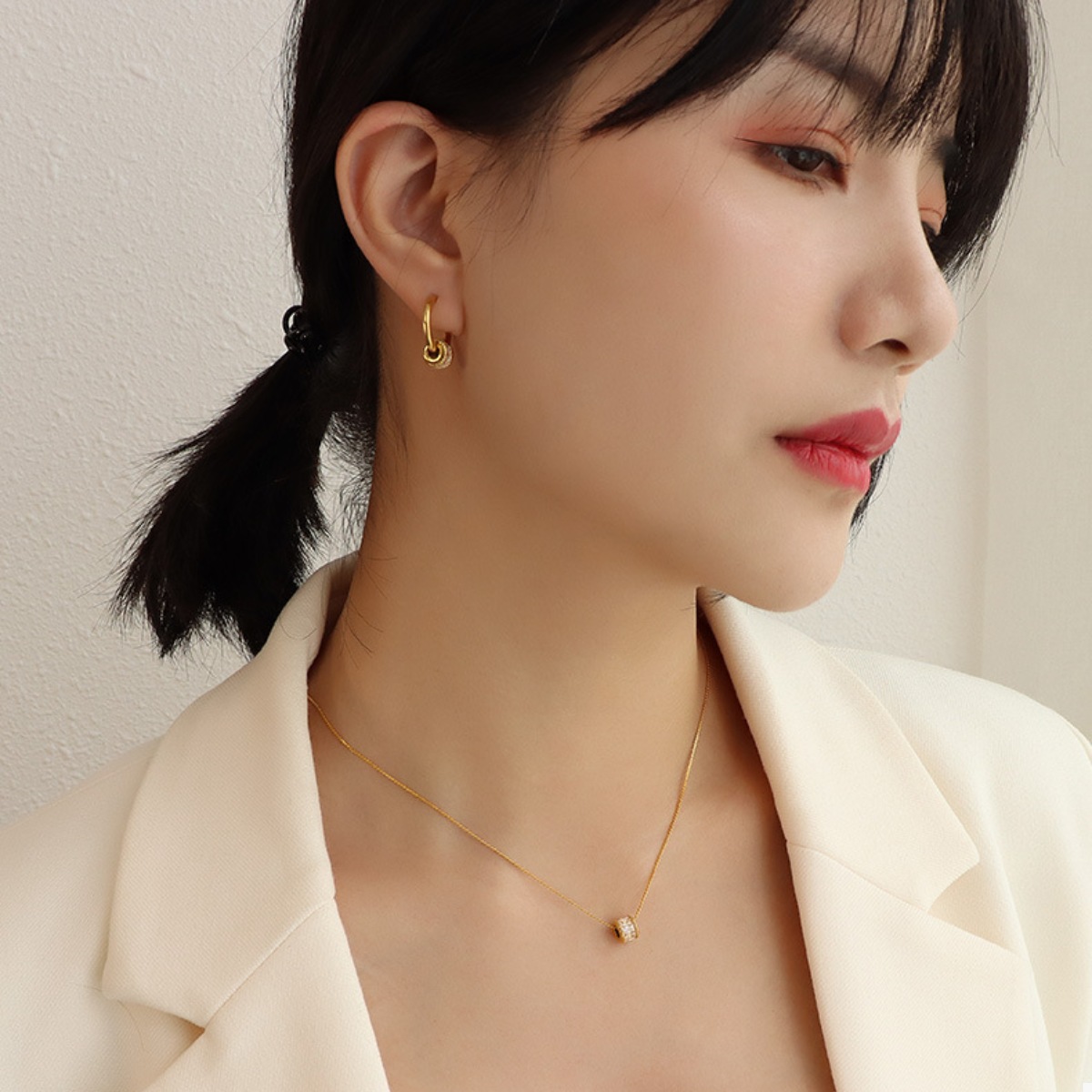 18K Gold-Plated Zircon Minimalist Necklace