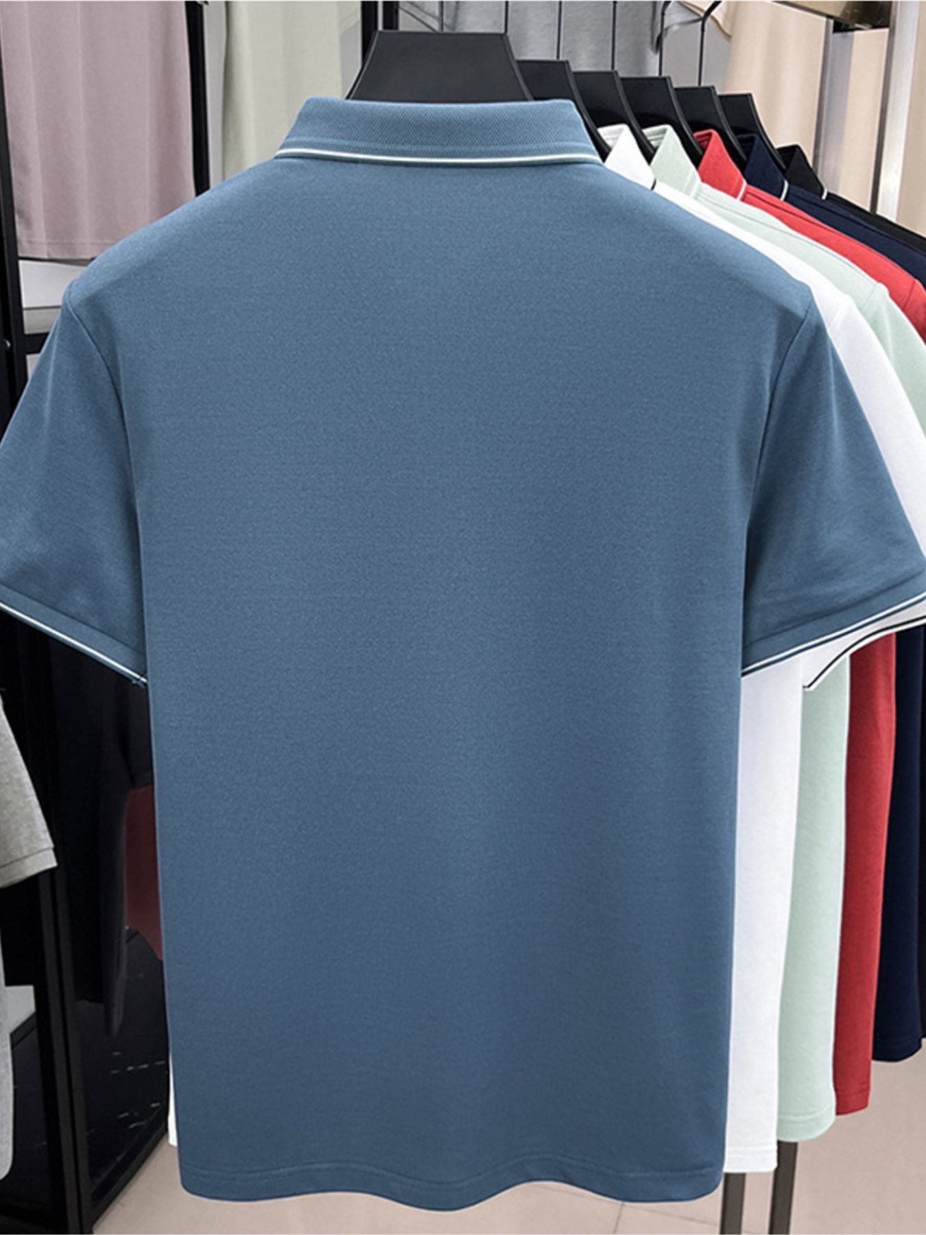 Men's Plus Size Button Detail Short Sleeve Polo