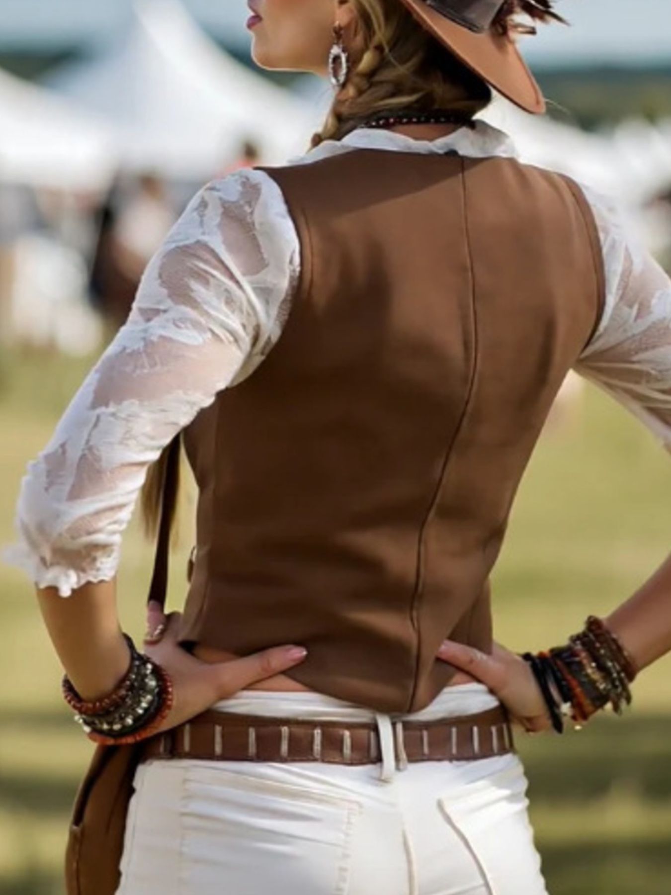 Vintage Lace Sleeve Blouse