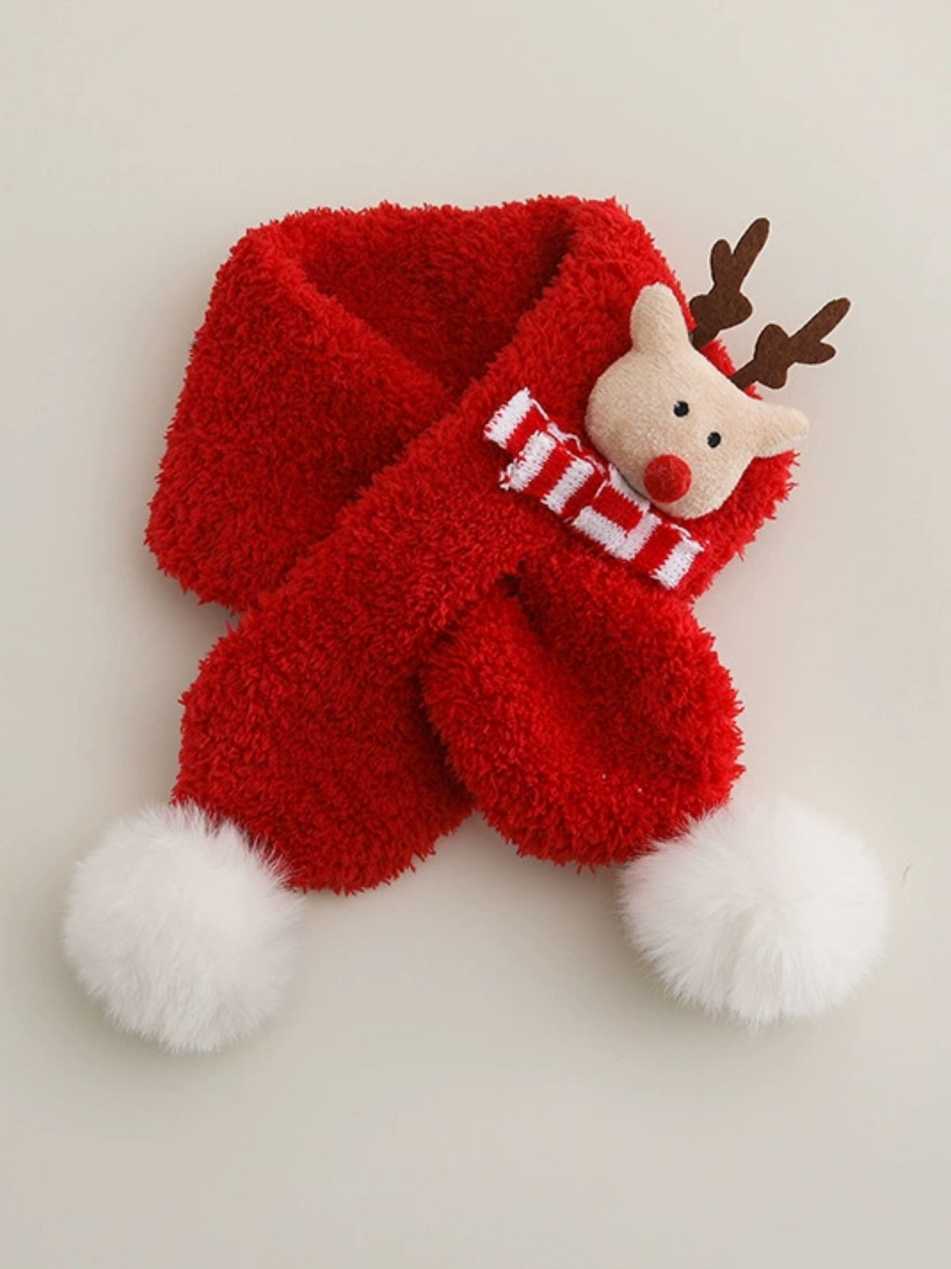 Children's Christmas Pom Pom Hat and Scarf Set