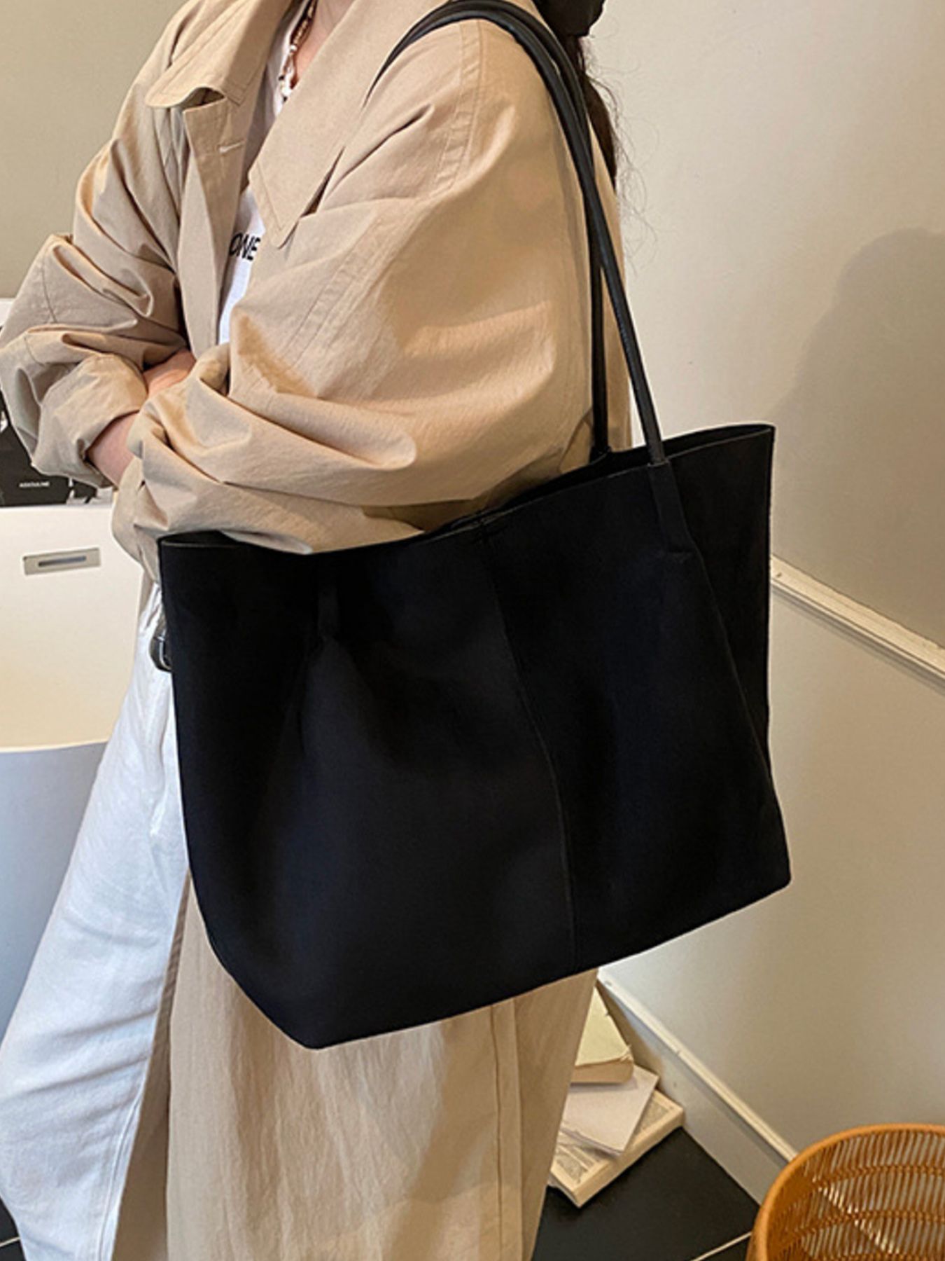 Solid Color Tote Bag
