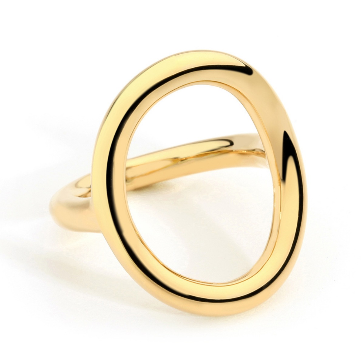 18K Gold-Plated Copper Round Ring