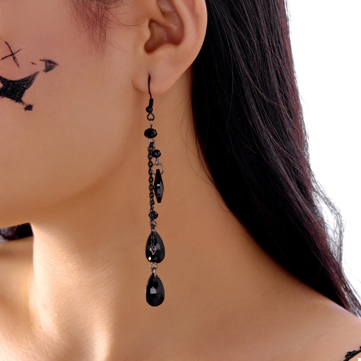 Halloween Teardrop Chain Dangle Earrings