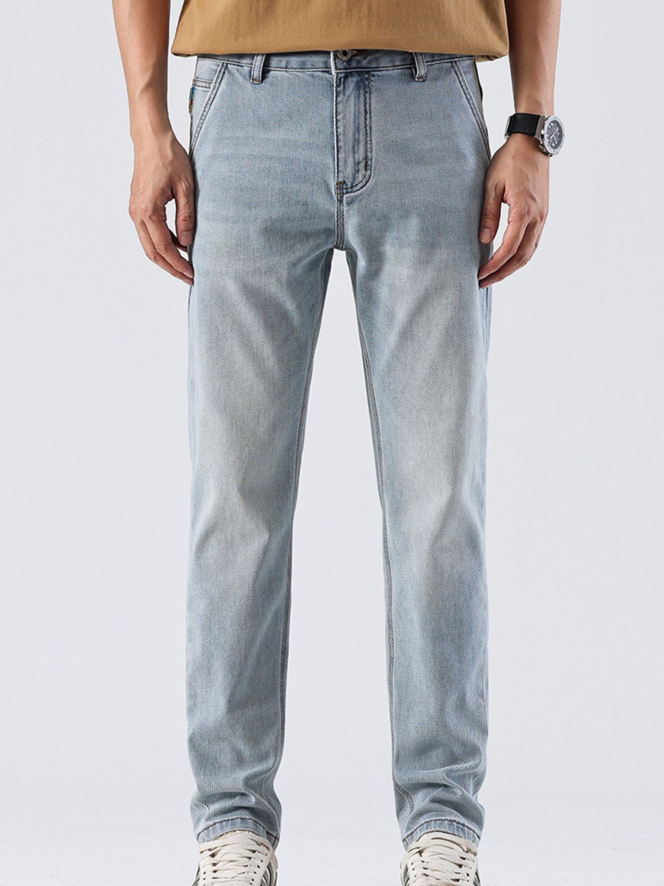 Men's Wash Casual Straight Leg Jeans