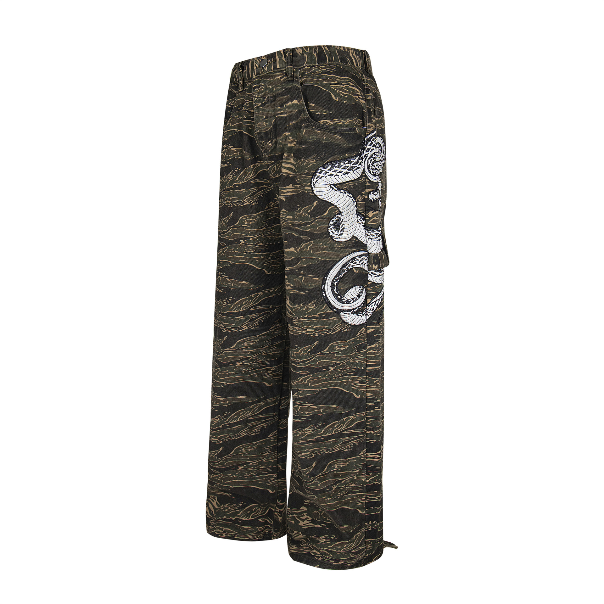 Men's Snake Camouflage Loose Fit Pants