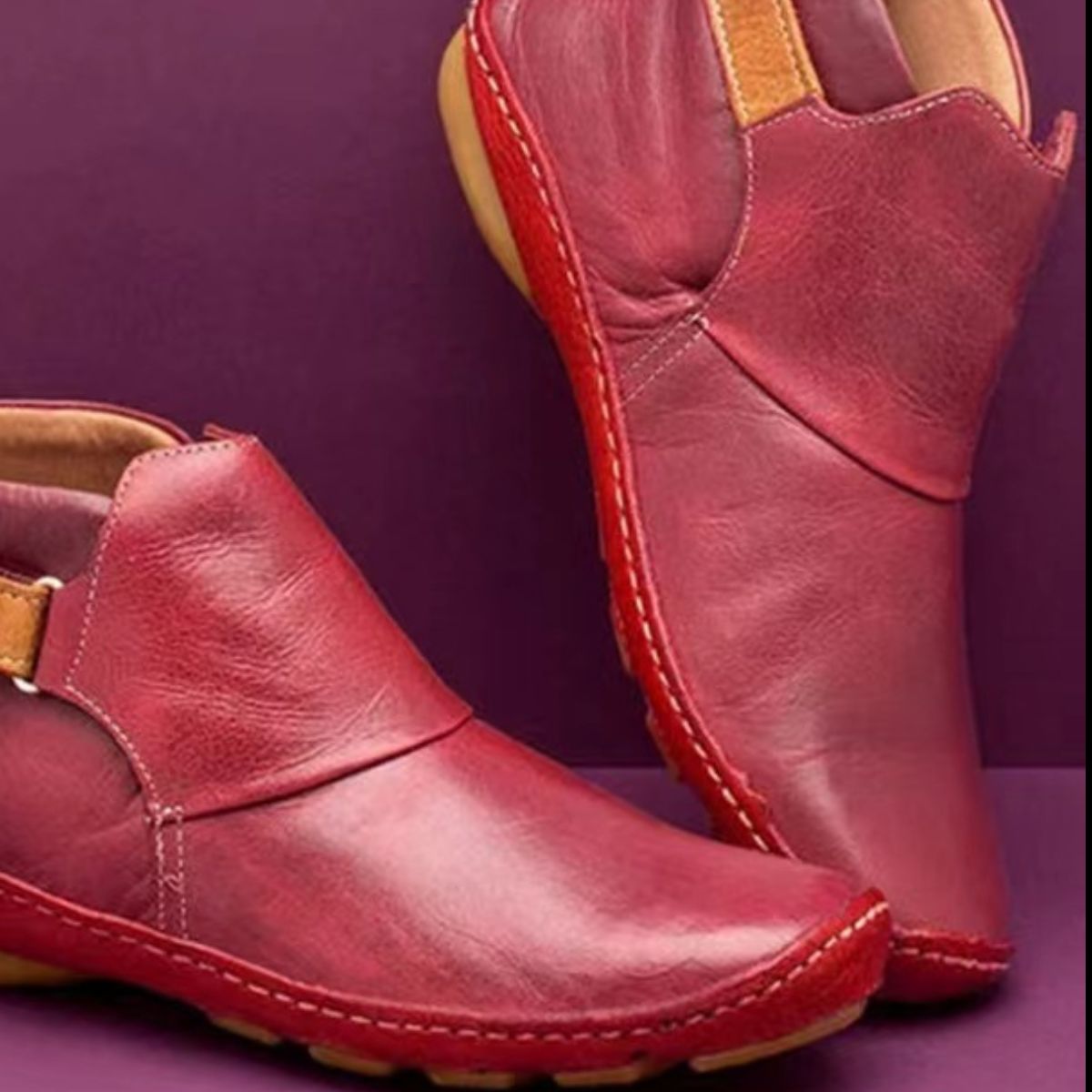 PU Leather Ankle Boots