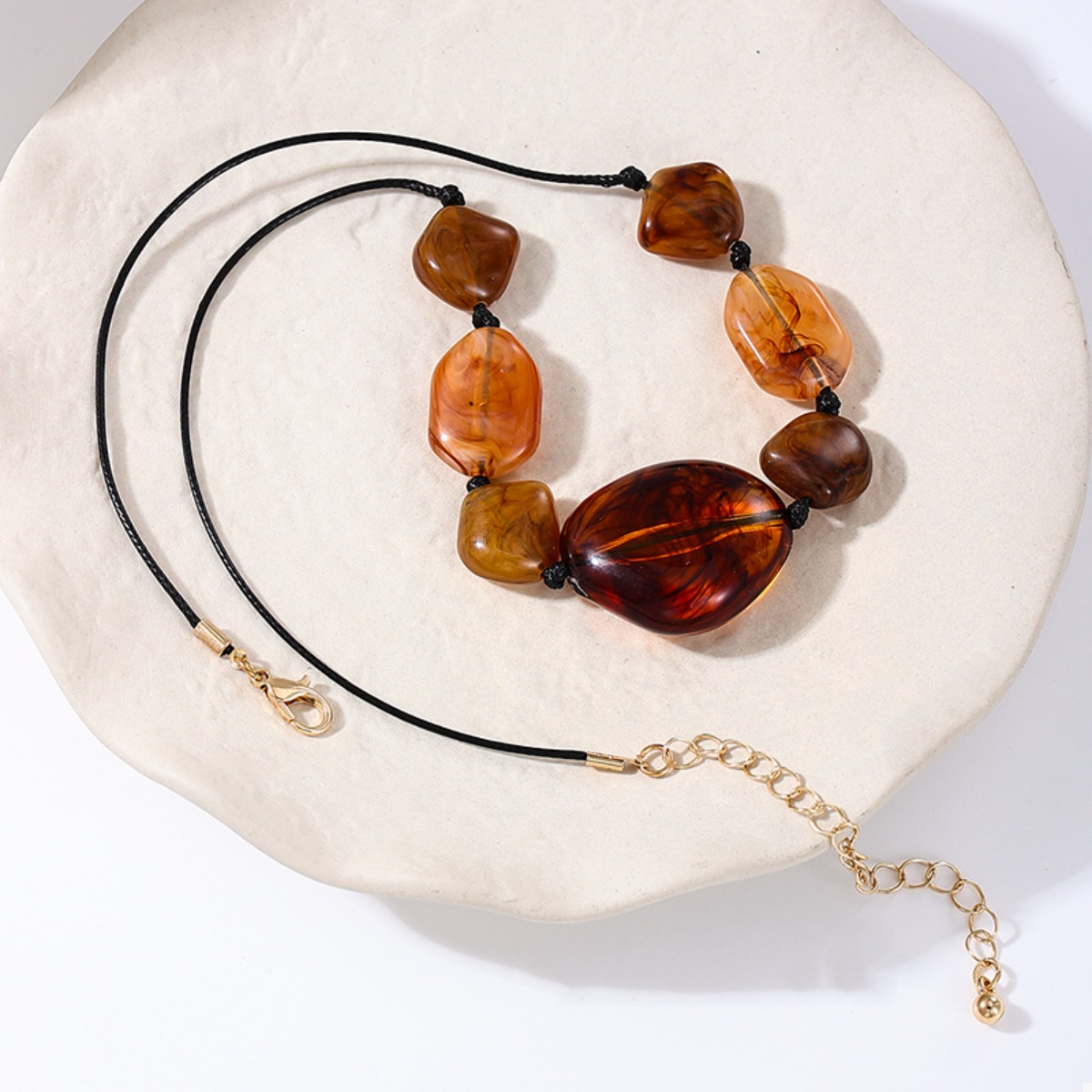 Acrylic Beaded Statement Necklace