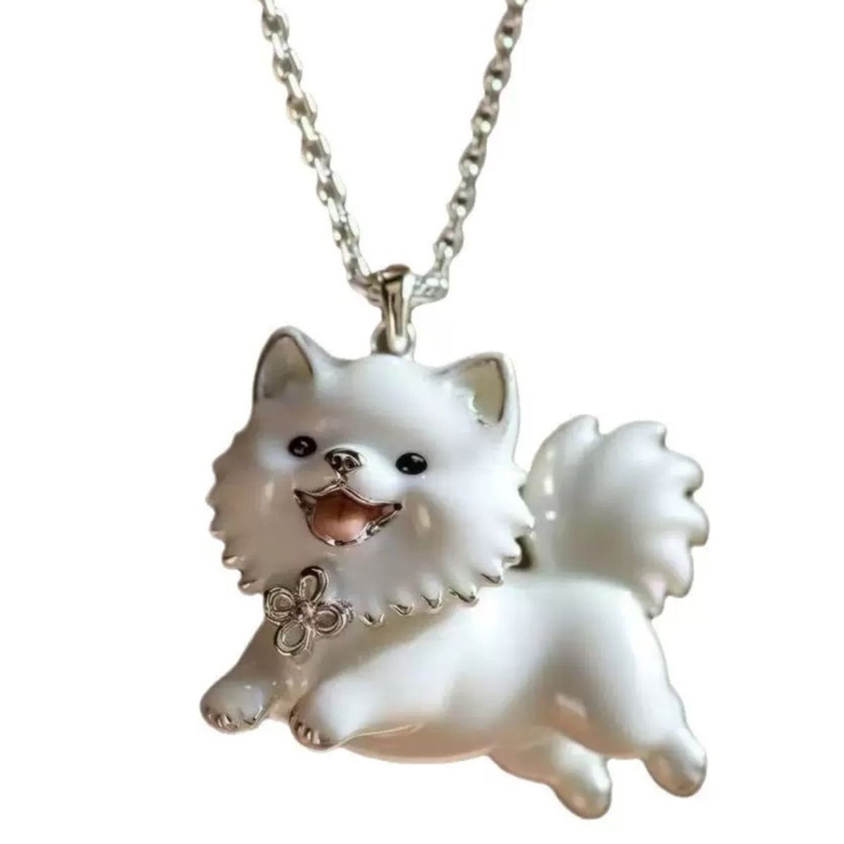 Pomeranian Dog Pendant Necklace