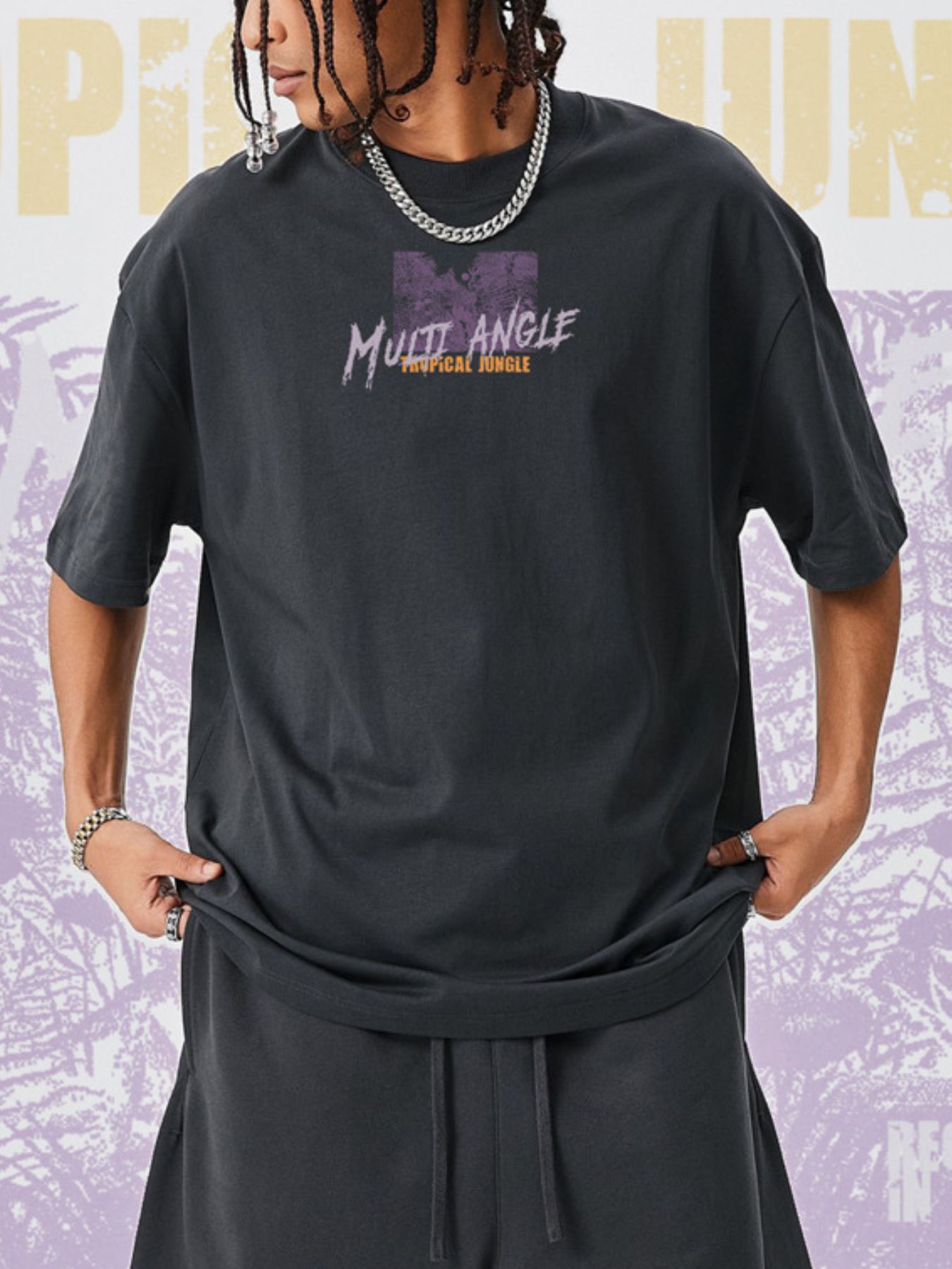 Men's Graphic Round Neck Short Sleeve T-Shirt