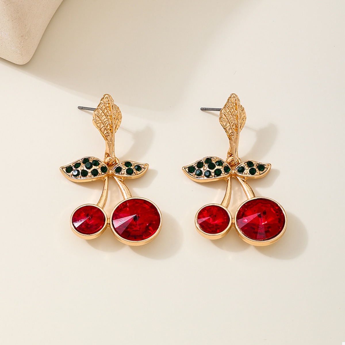 18K Gold-Plated Cherry Drop Earrings