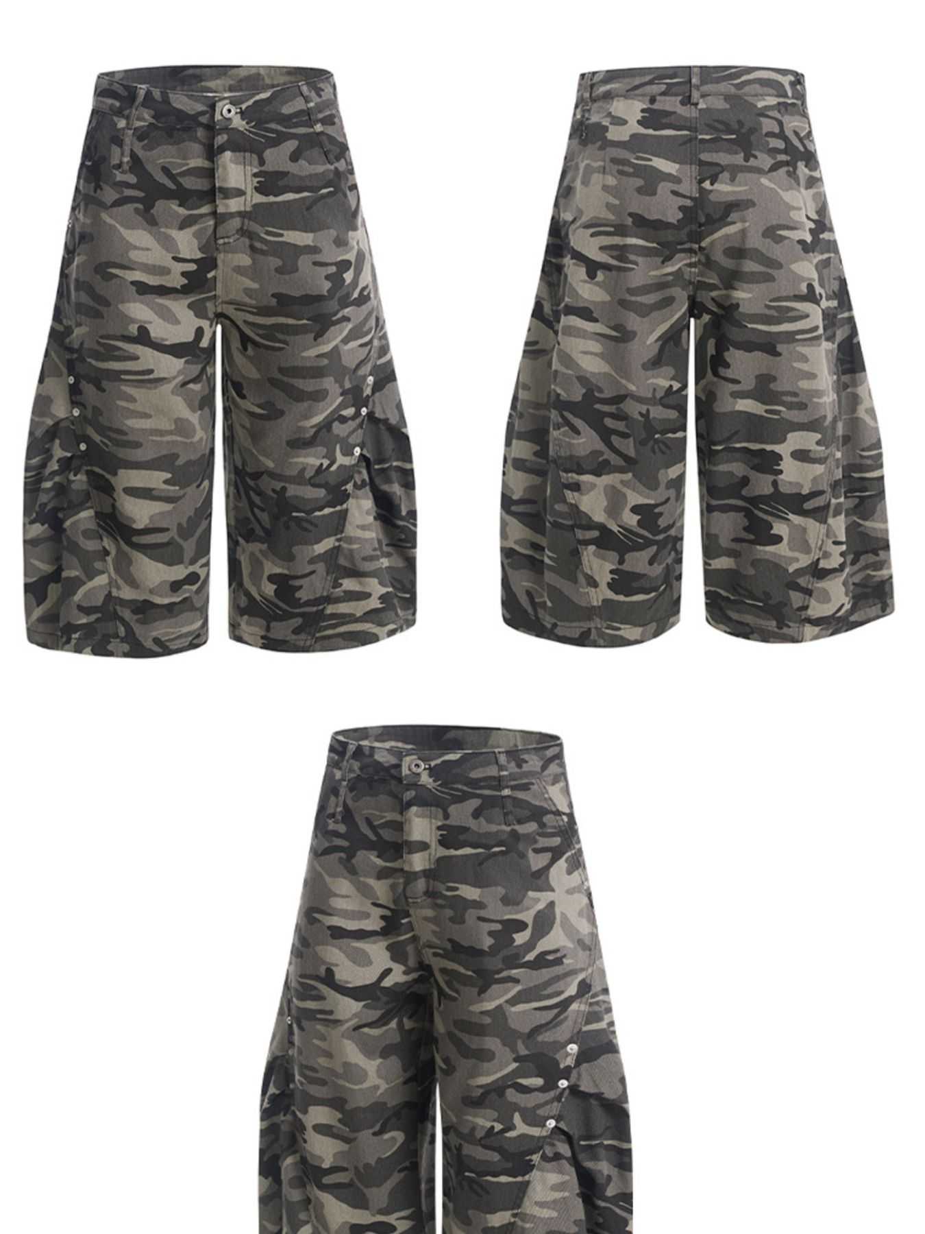 Men's Camouflage Pocketed Shorts