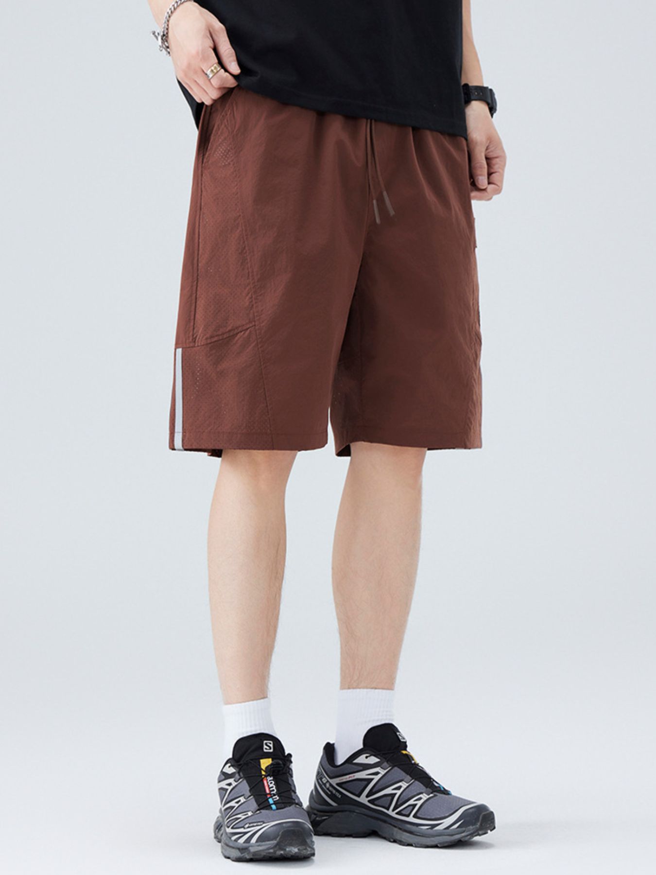 Men's Plus Size Casual Striped Shorts
