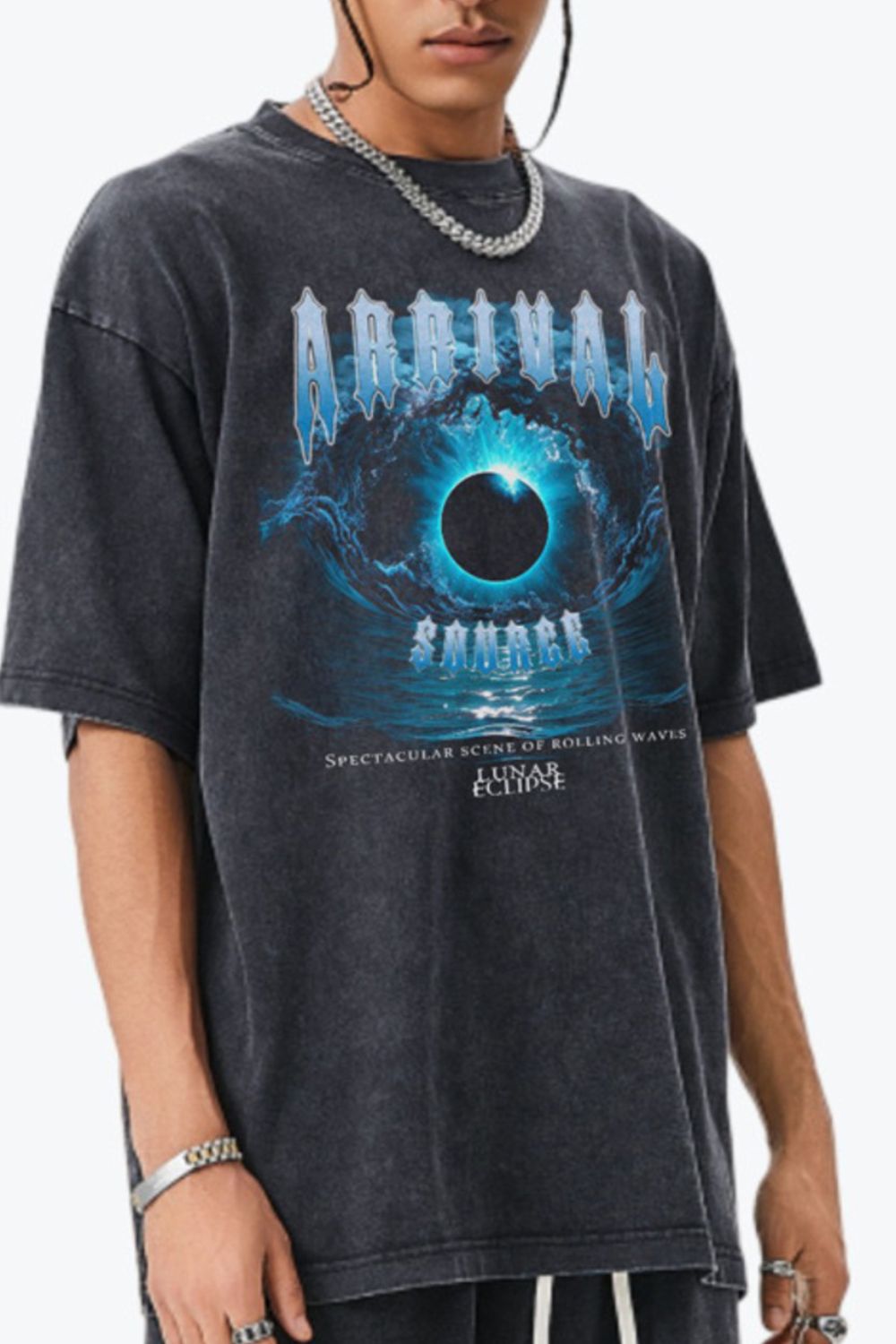 Men's Graphic Round Neck Short Sleeve T-Shirt