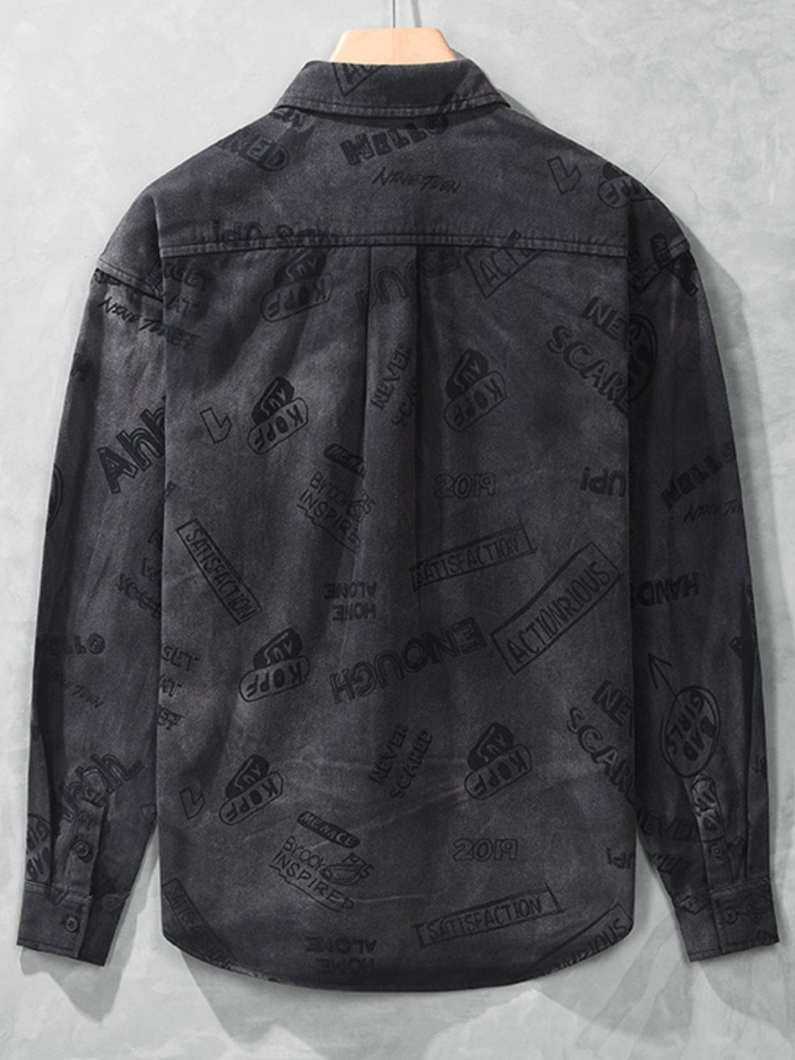 Men's Plus Size Button Up Long Sleeve Shirt