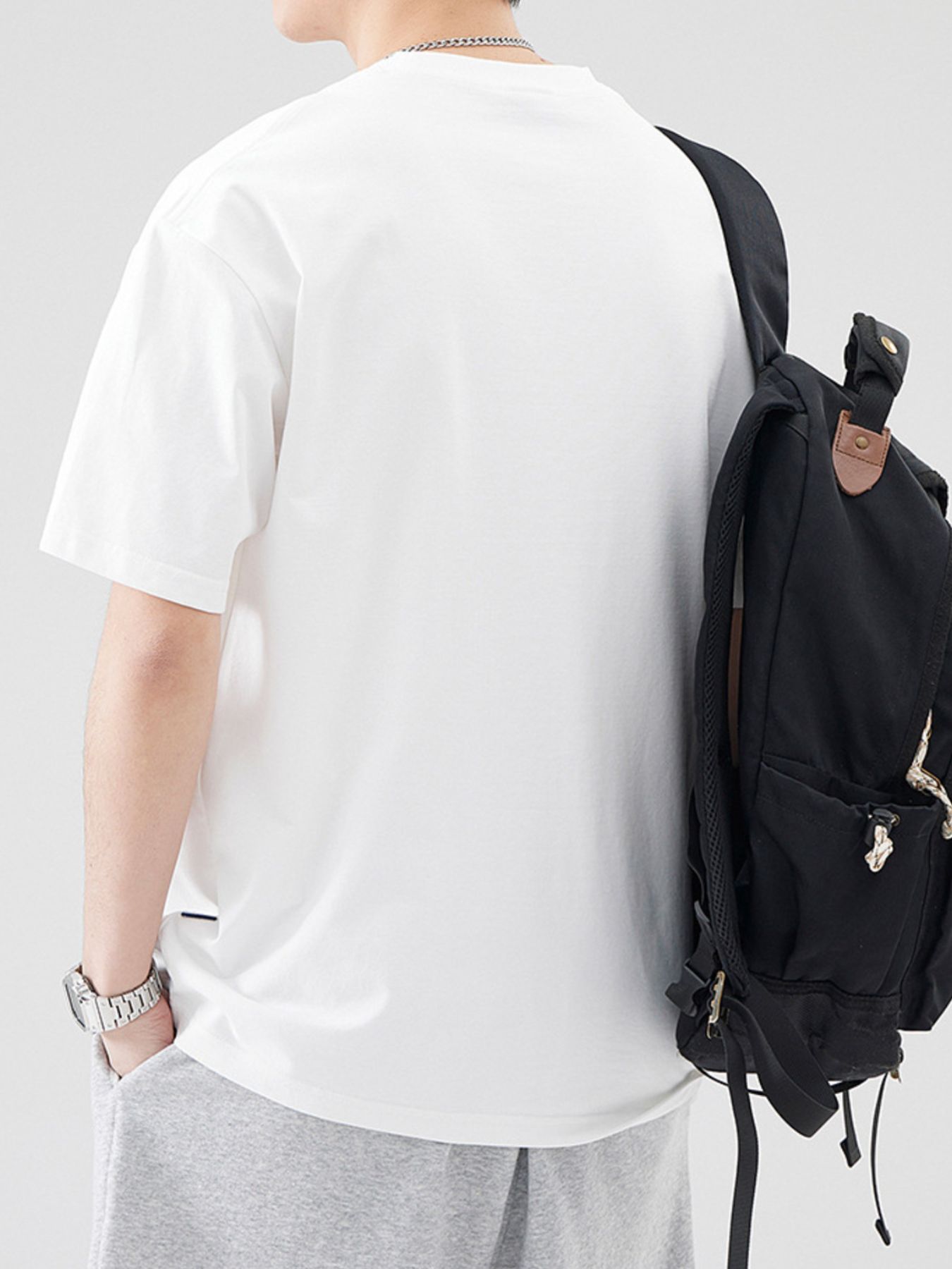 Men's Plus Size Round Neck Half Sleeve T-Shirt