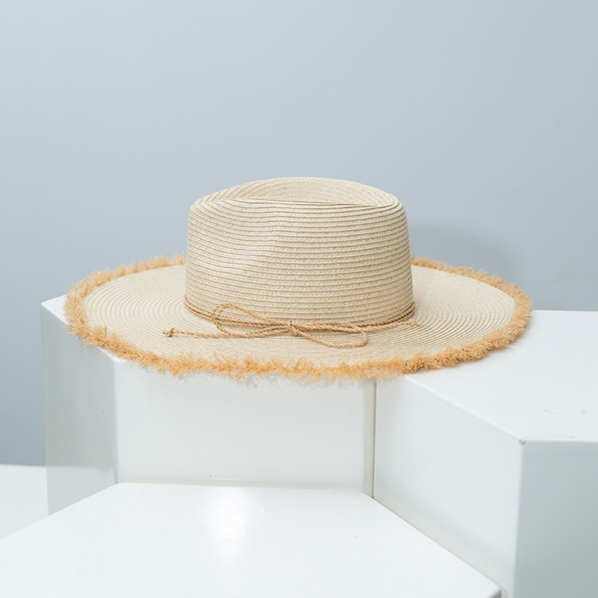 Frayed Brim Straw Hat 4