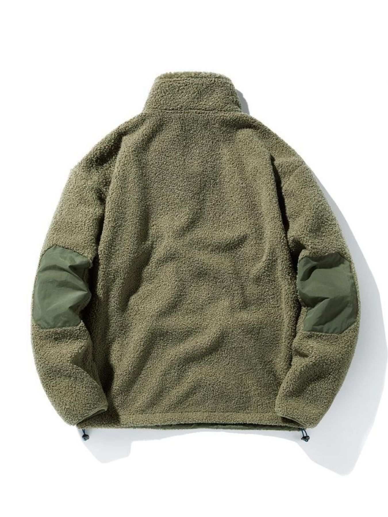 Men's Plus Size Drawstring Fleece Long Sleeve Top