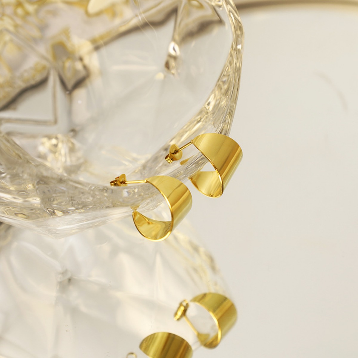 18K Gold-Plated Stud Earrings