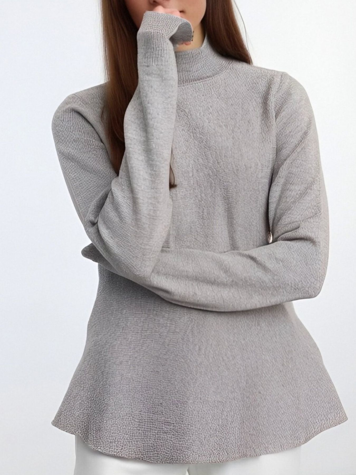 Mock Neck Long Sleeve Sweater