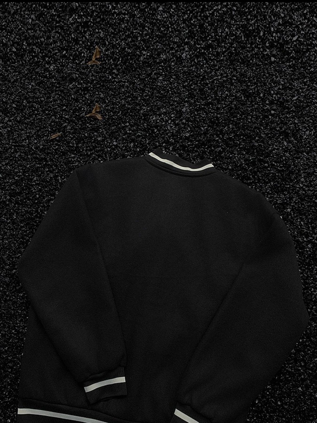 Men's Plus Size Striped Long Sleeve Jacket