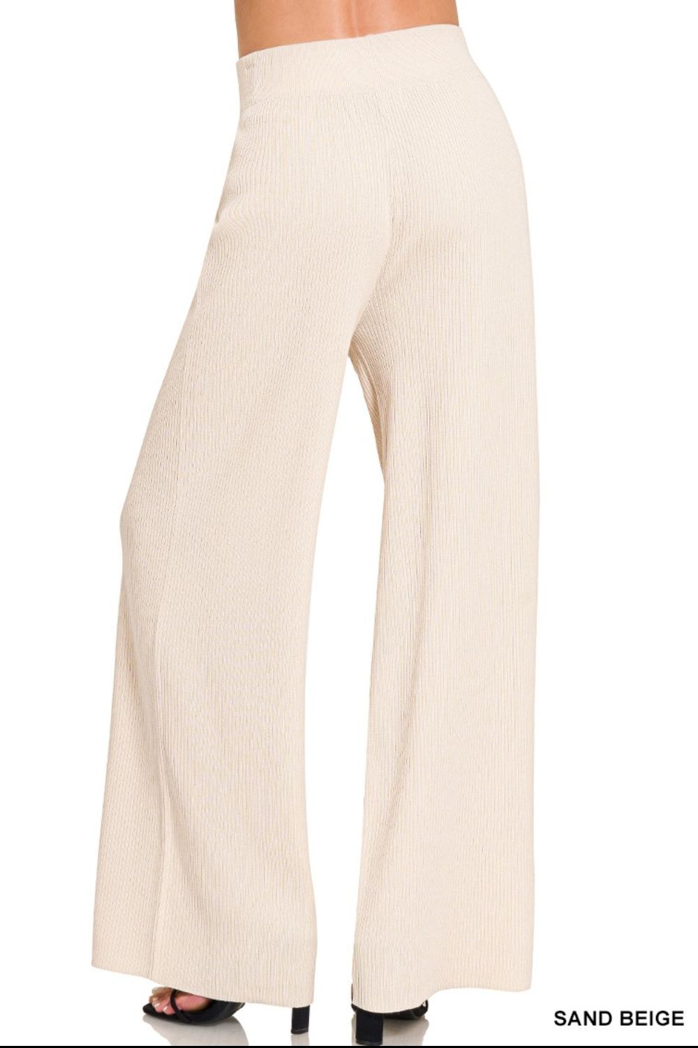 Viscose Ribbed Sweater Pants