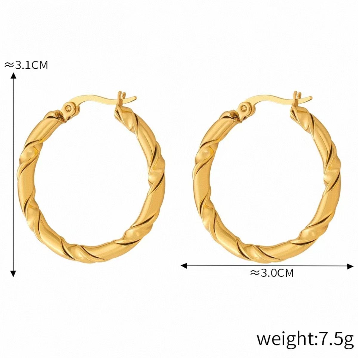 18K Gold-Plated Hoop Earrings