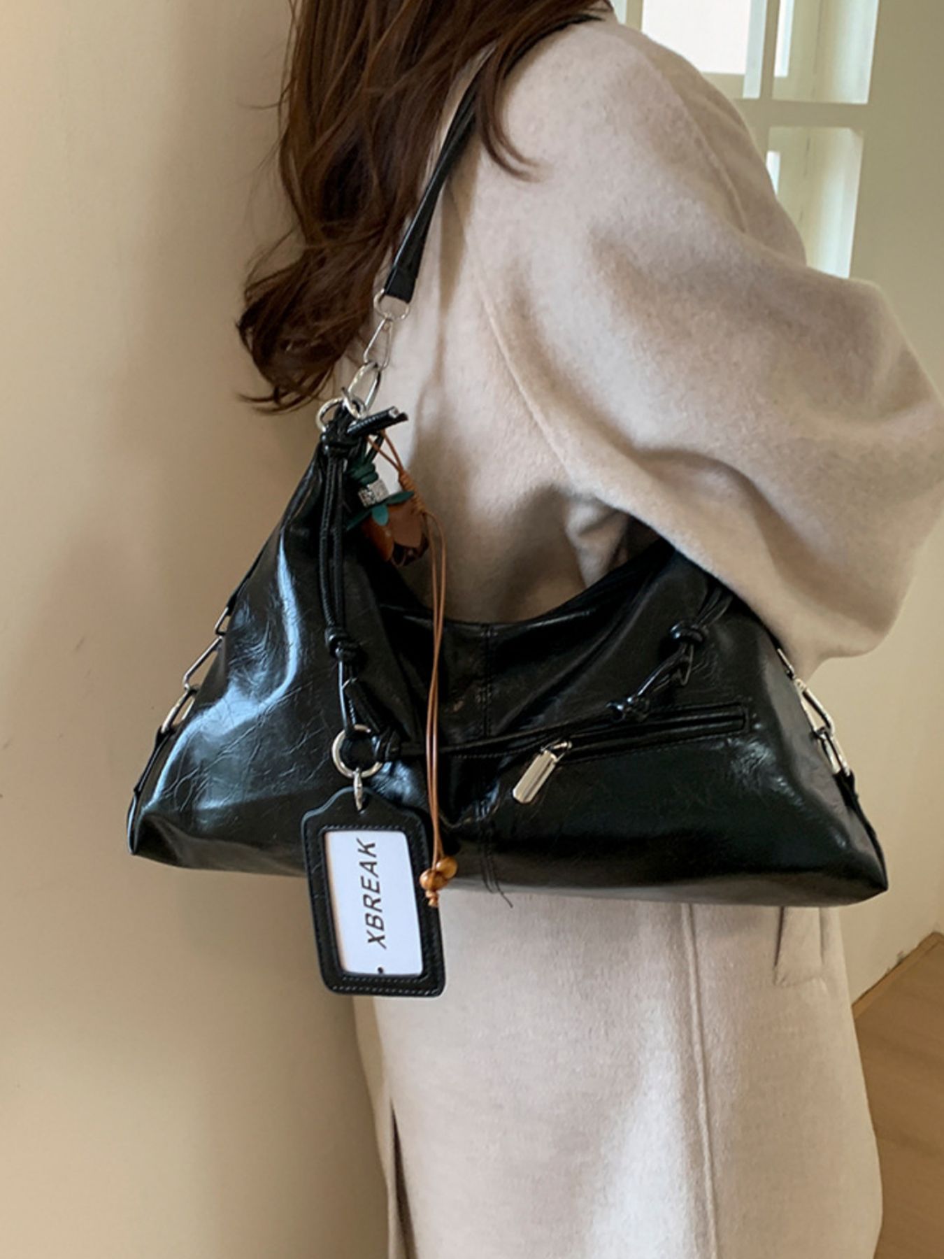 Vintage Style PU Leather Shoulder Bag